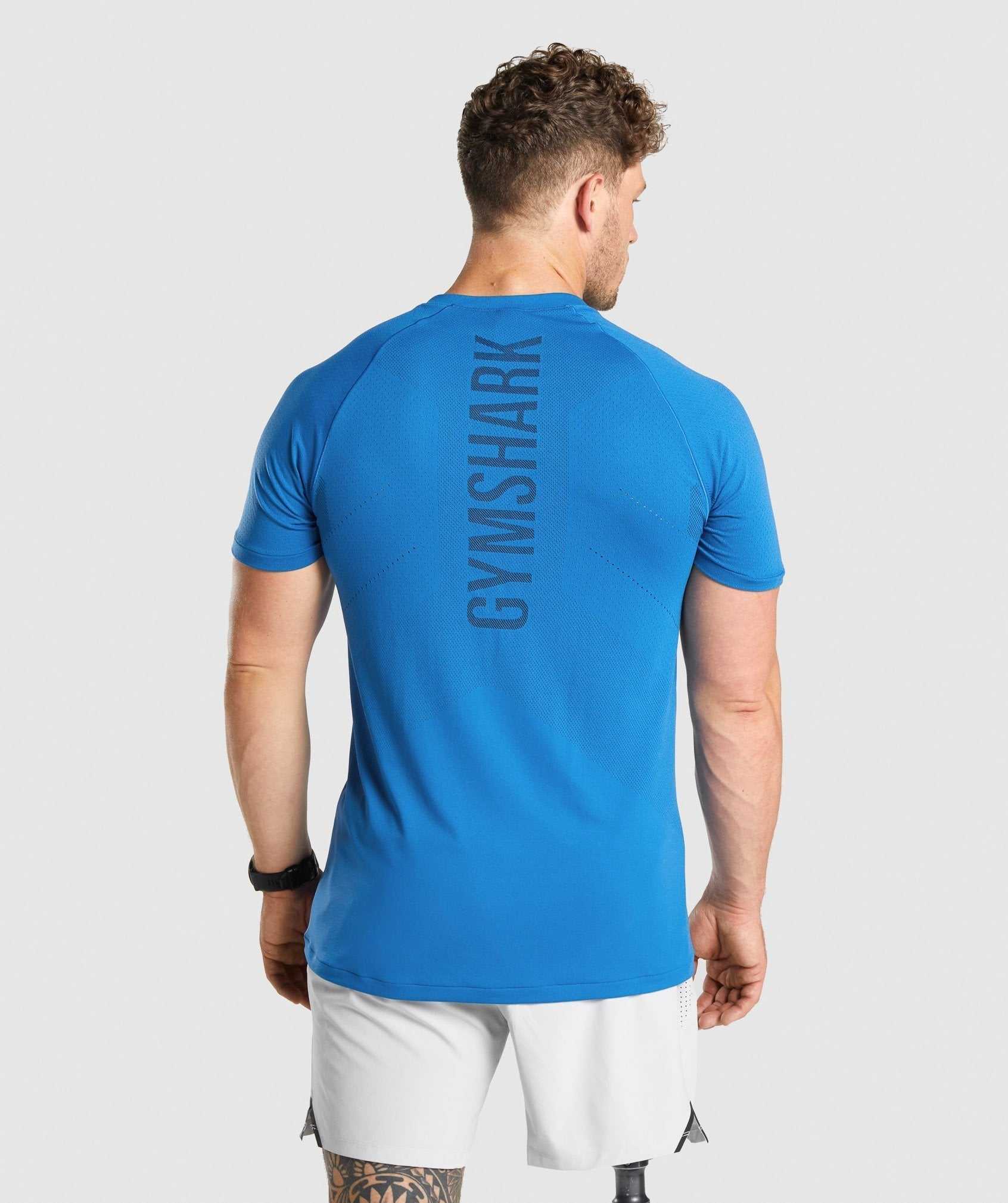 Gymshark Apex Perform T-shirts Blauw | OGBD70286