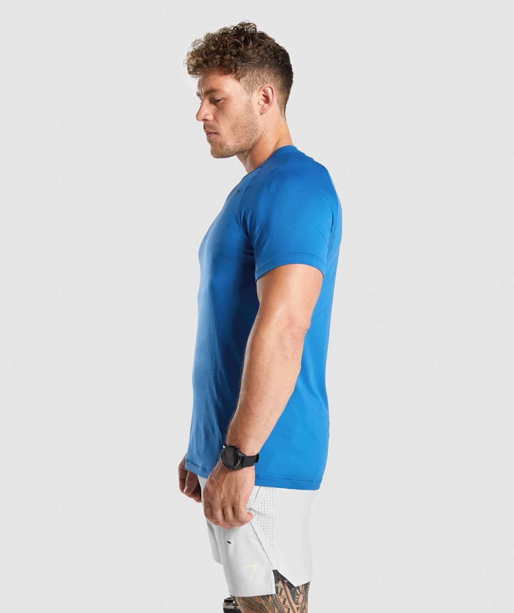 Gymshark Apex Perform T-shirts Blauw | OGBD70286