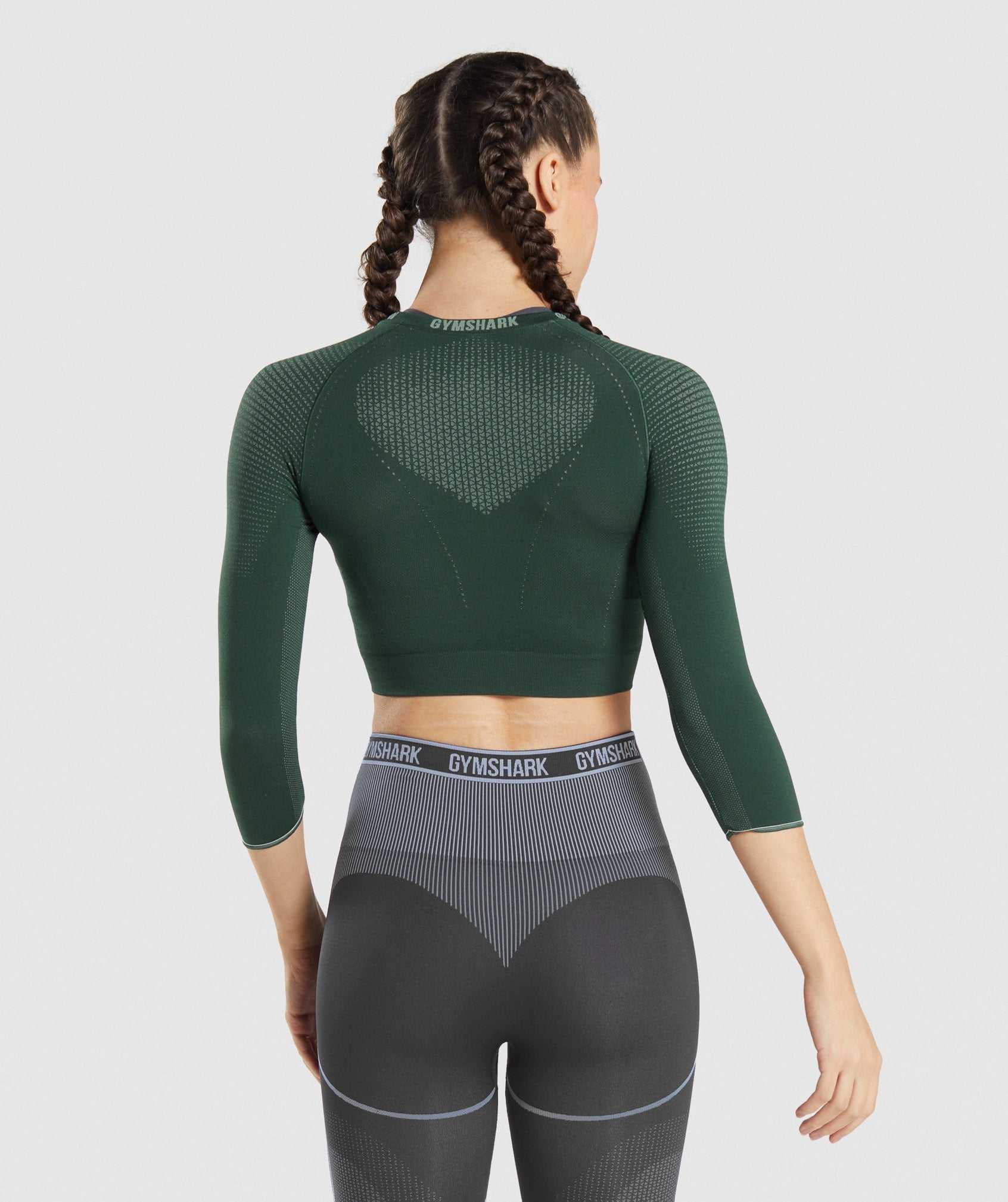 Gymshark Apex Seamless Crop Tanktop Obsidian Groen Groen | GPUZ49821