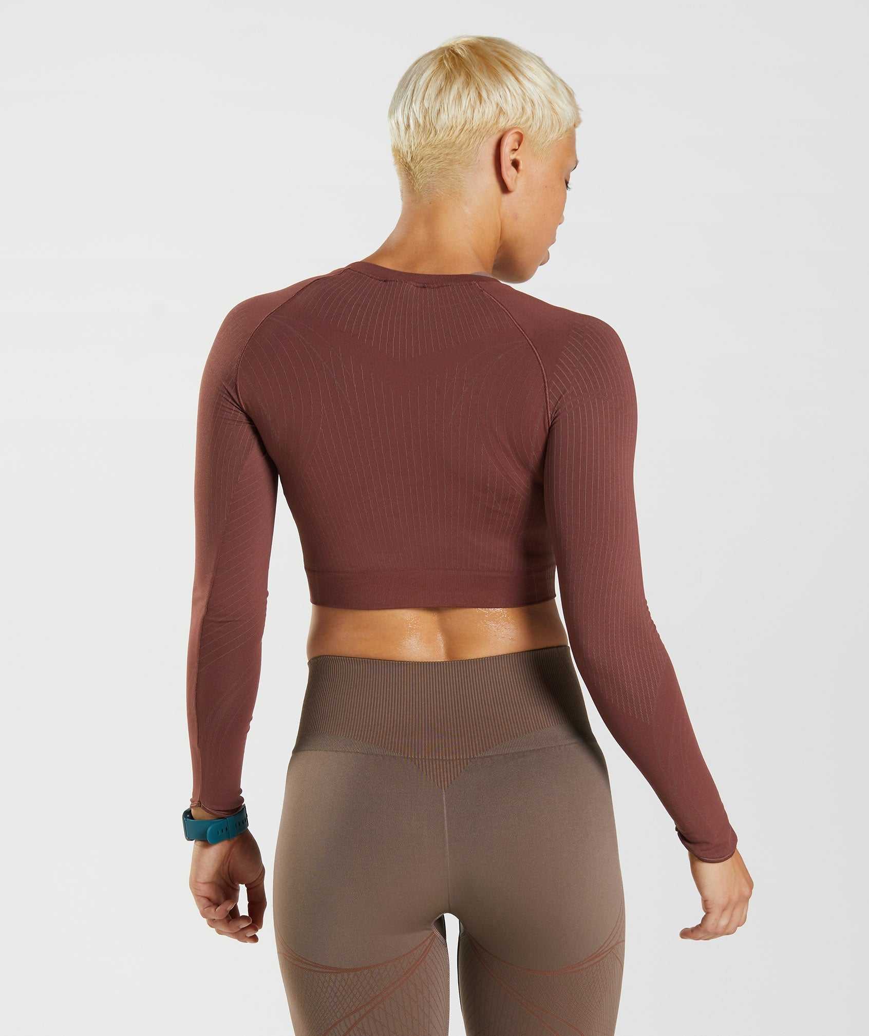 Gymshark Apex Seamless Crop Topjes Roze Bruin Bruin | UCZB67340