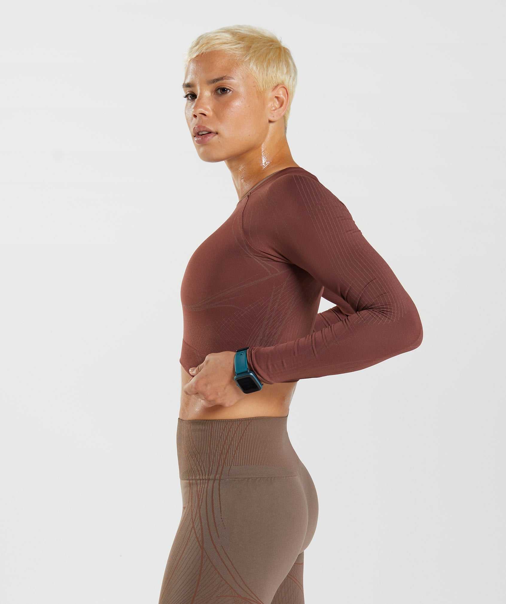 Gymshark Apex Seamless Crop Topjes Roze Bruin Bruin | UCZB67340