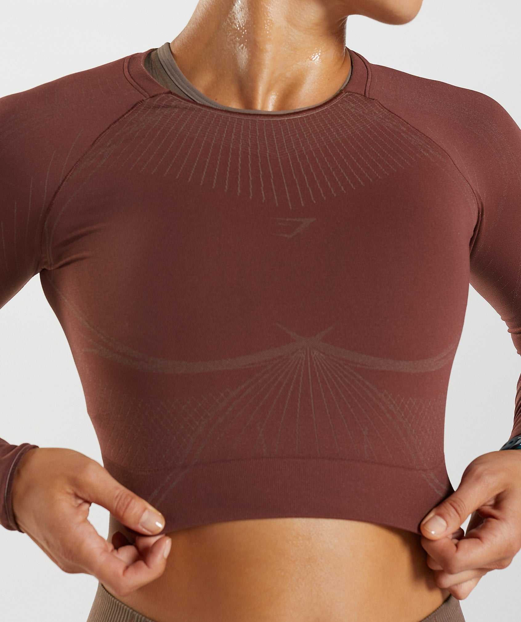 Gymshark Apex Seamless Crop Topjes Roze Bruin Bruin | UCZB67340