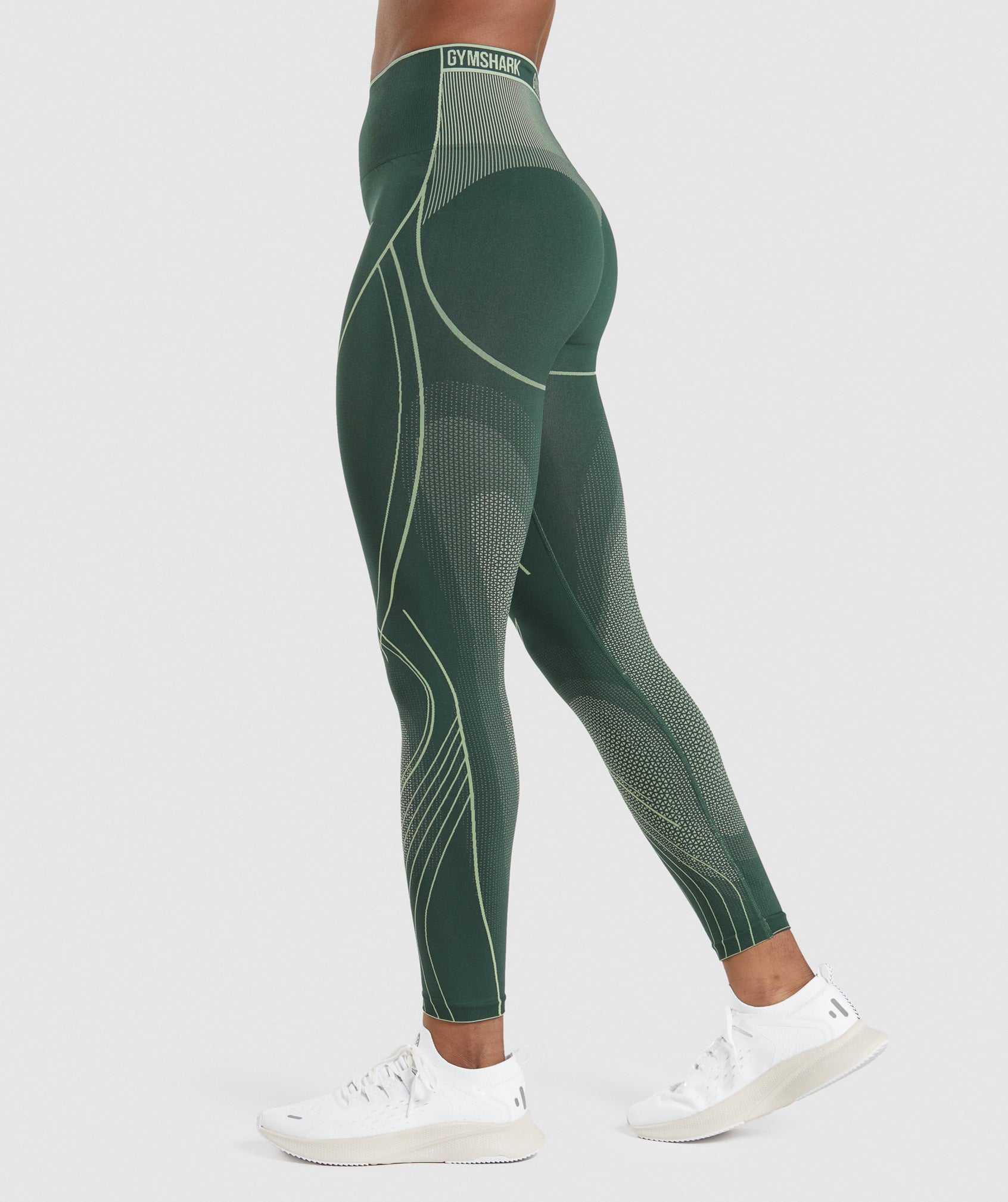 Gymshark Apex Seamless High Rise Leggings Obsidian Groen Groen | TNOW13592