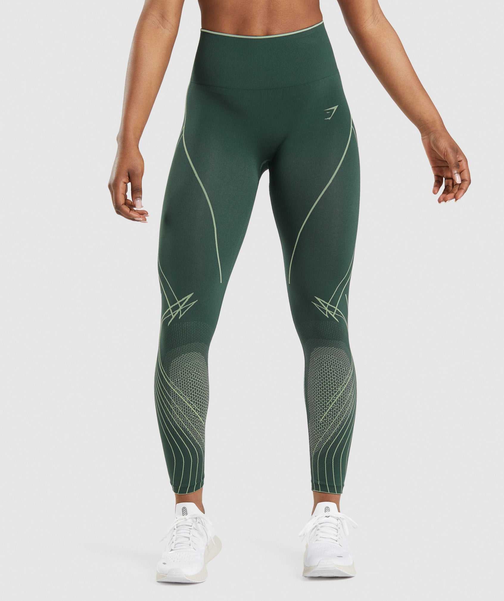 Gymshark Apex Seamless High Rise Leggings Obsidian Groen Groen | TNOW13592