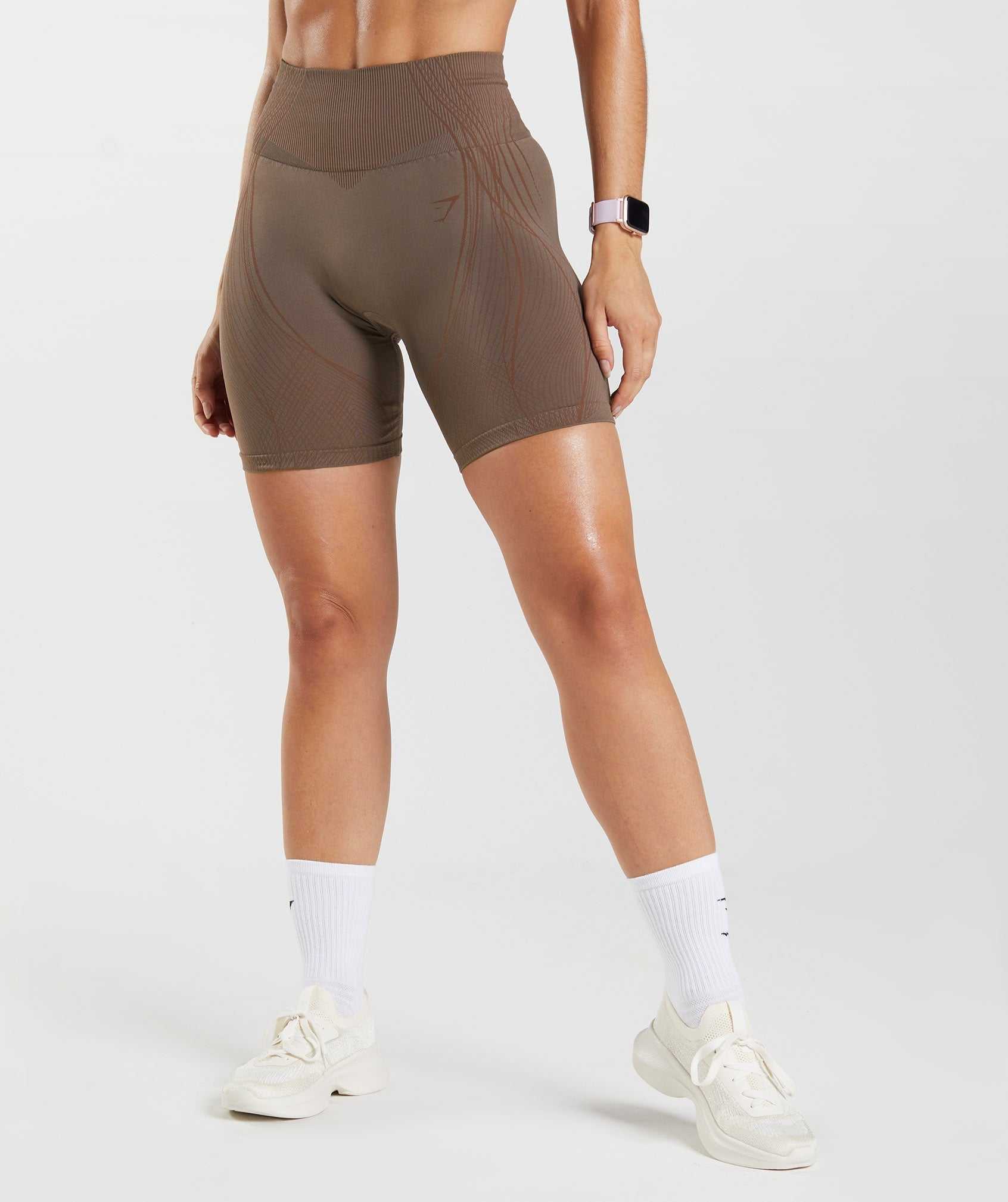 Gymshark Apex Seamless Korte Broek Bruin Roze Bruin | GCZR73198