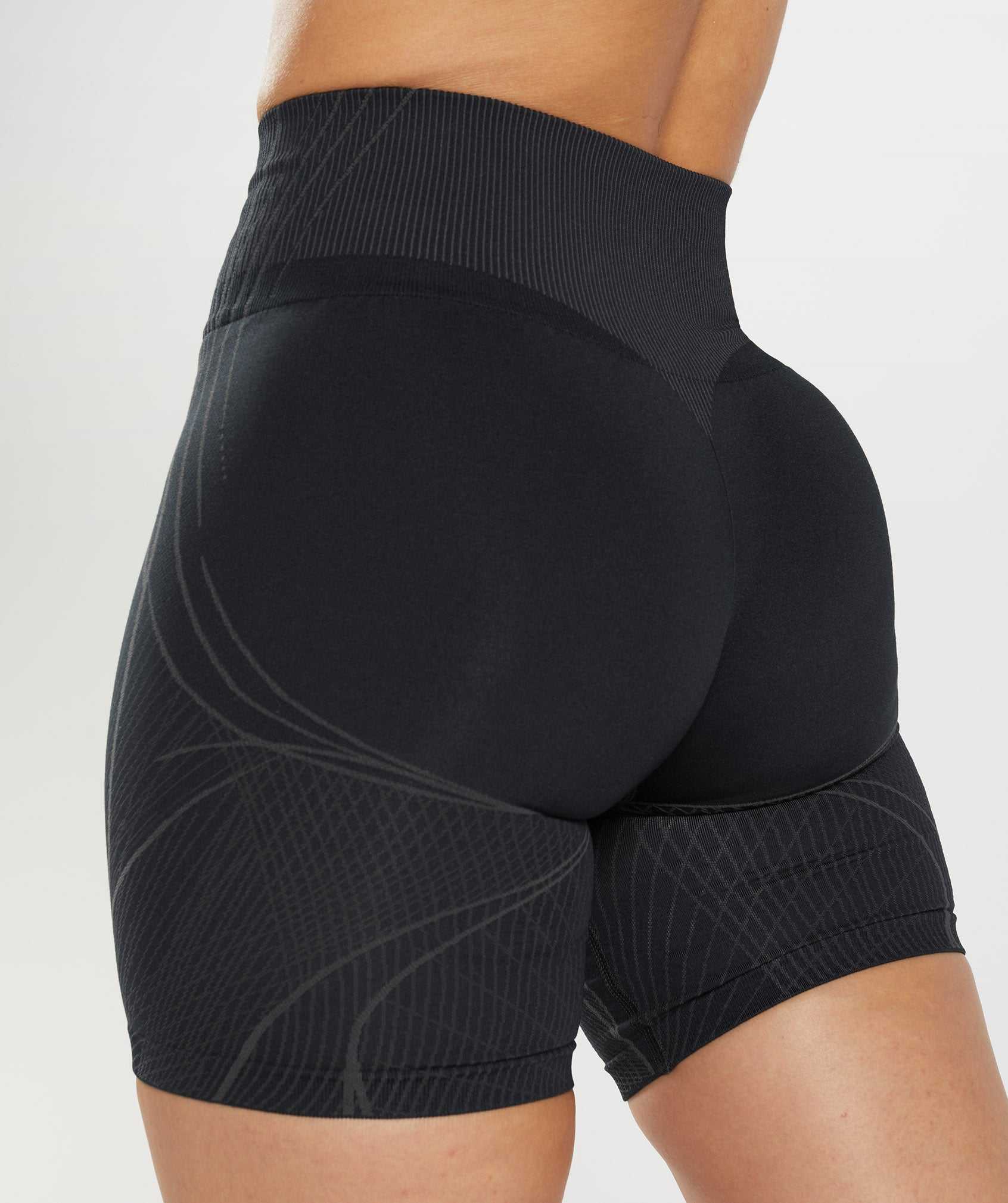 Gymshark Apex Seamless Korte Broek Zwart Zwart Grijs | QNMW57490