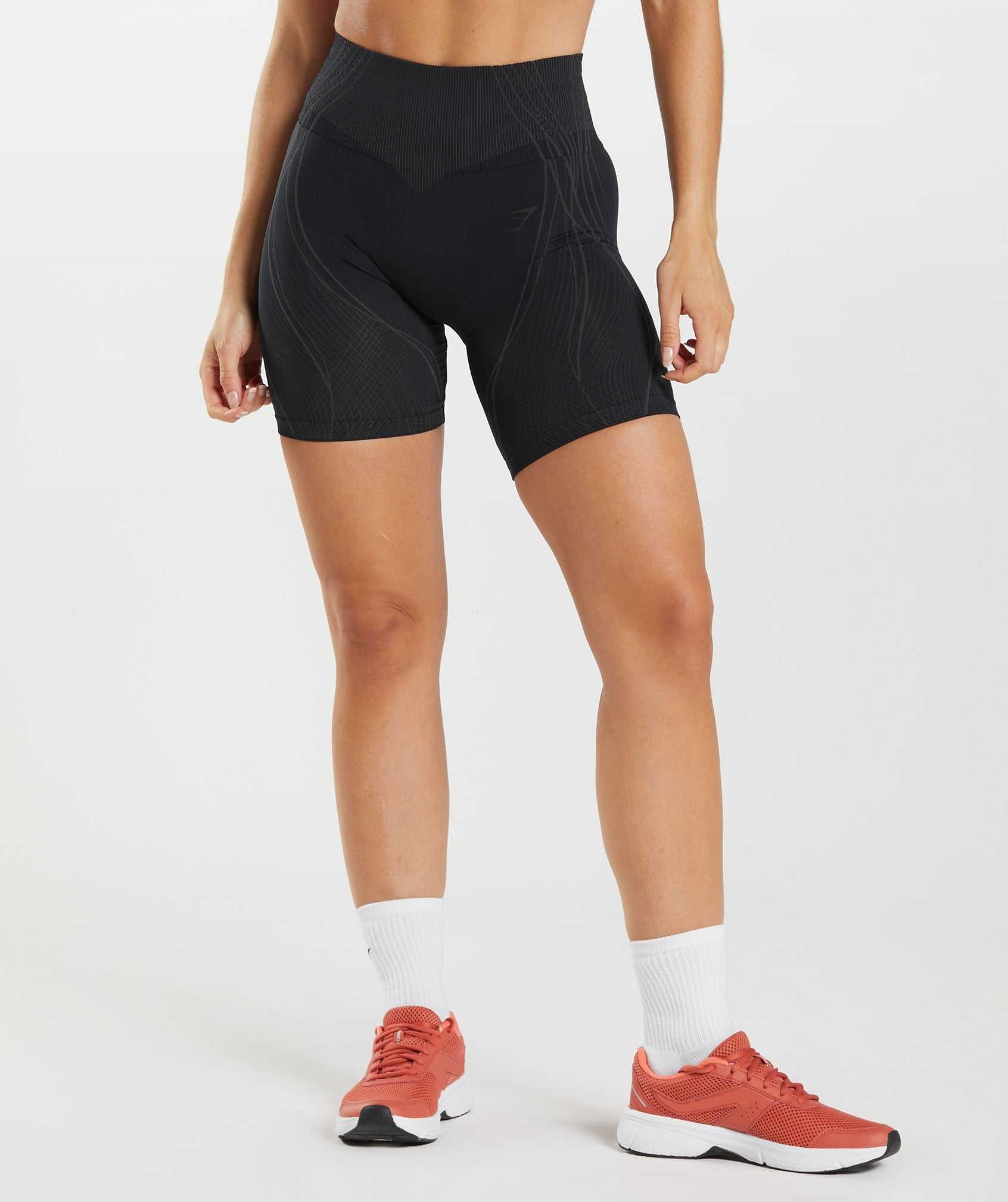 Gymshark Apex Seamless Korte Broek Zwart Zwart Grijs | QNMW57490