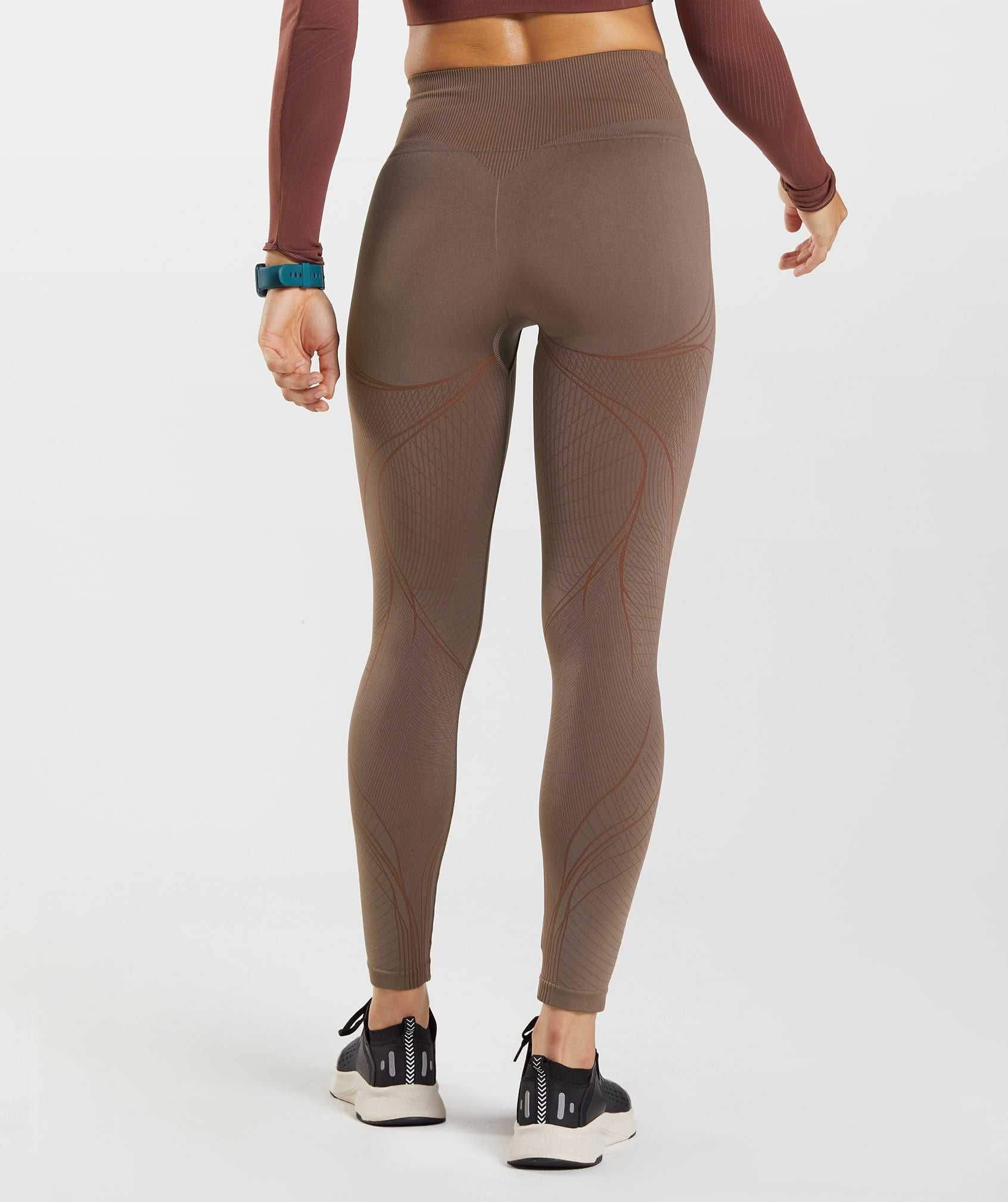 Gymshark Apex Seamless Leggings Bruin Roze Bruin | FPIH04728