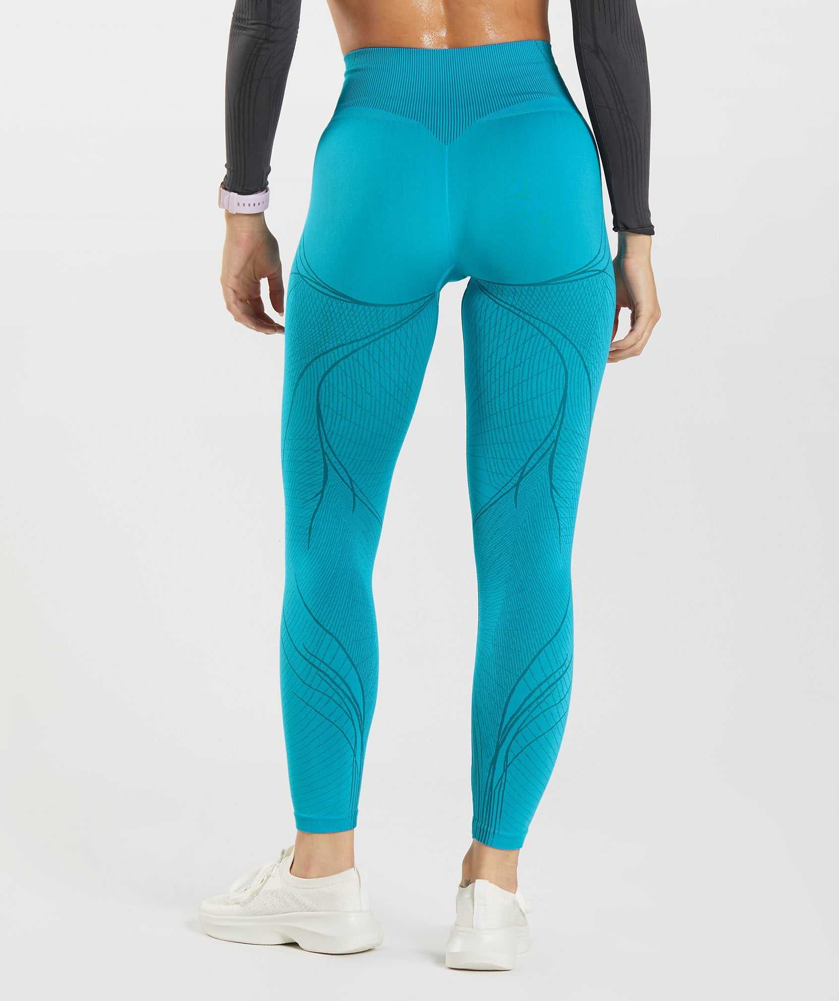 Gymshark Apex Seamless Leggings Donkergrijs Blauw Blauw | ILVB15947