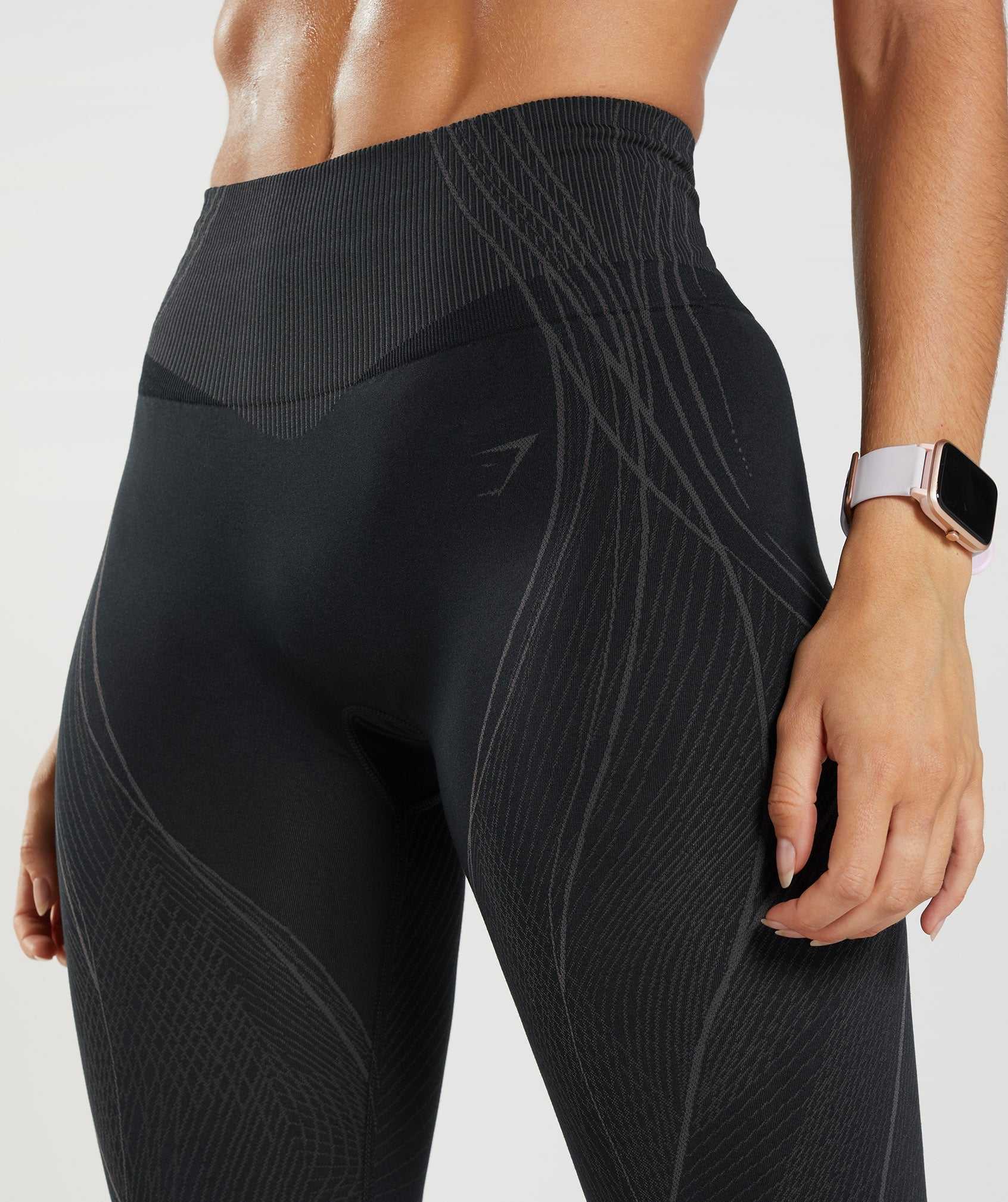 Gymshark Apex Seamless Leggings Zwart Zwart Grijs | MVOA27459