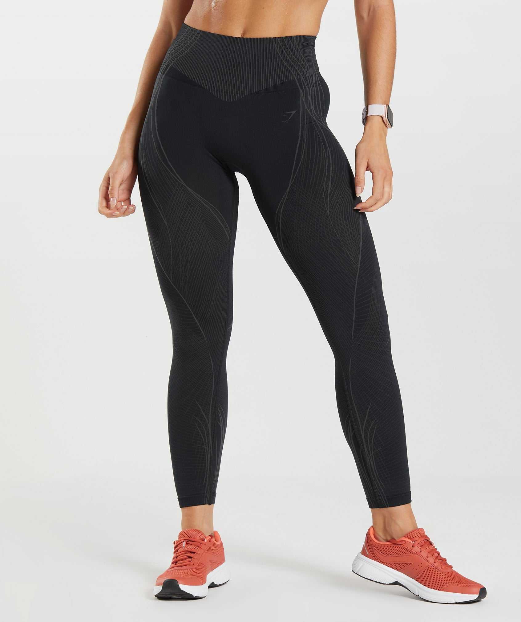 Gymshark Apex Seamless Leggings Zwart Zwart Grijs | MVOA27459