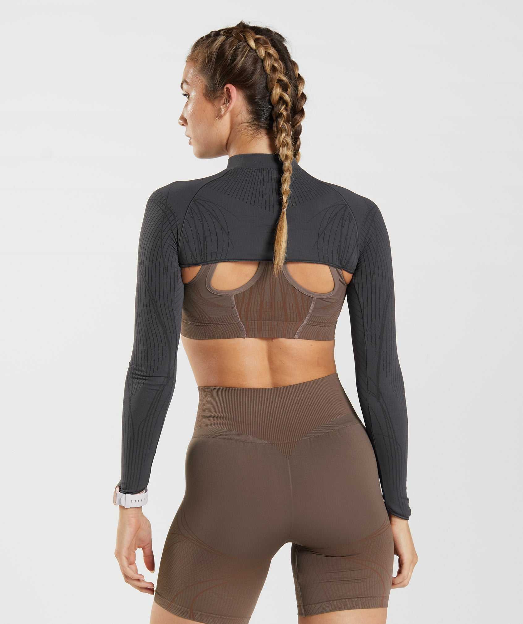 Gymshark Apex Seamless Shrug Pullover Zwart Grijs Zwart | FLHJ82145