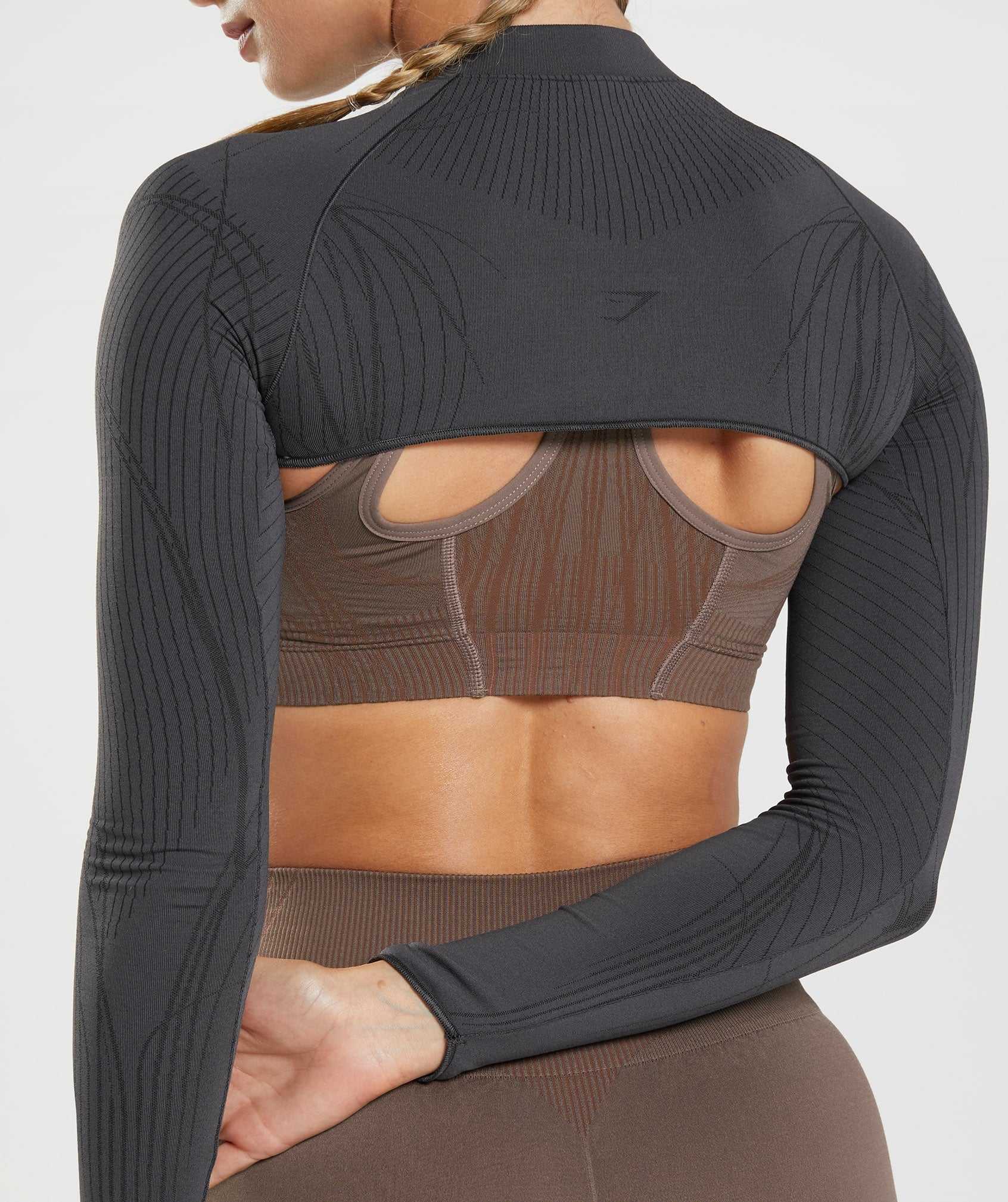 Gymshark Apex Seamless Shrug Pullover Zwart Grijs Zwart | FLHJ82145