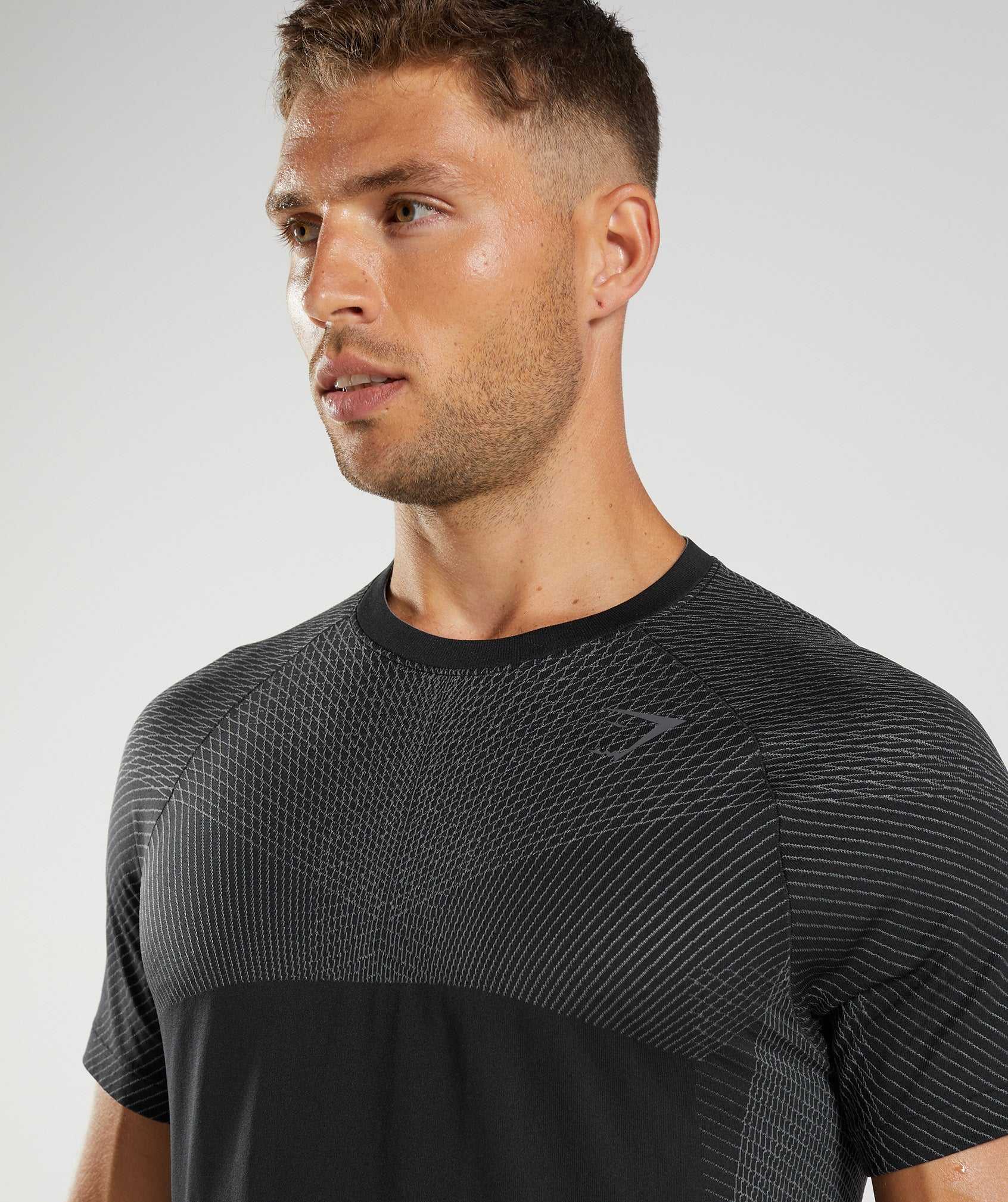 Gymshark Apex Seamless T-shirts Zwart Grijs | YNOK82943