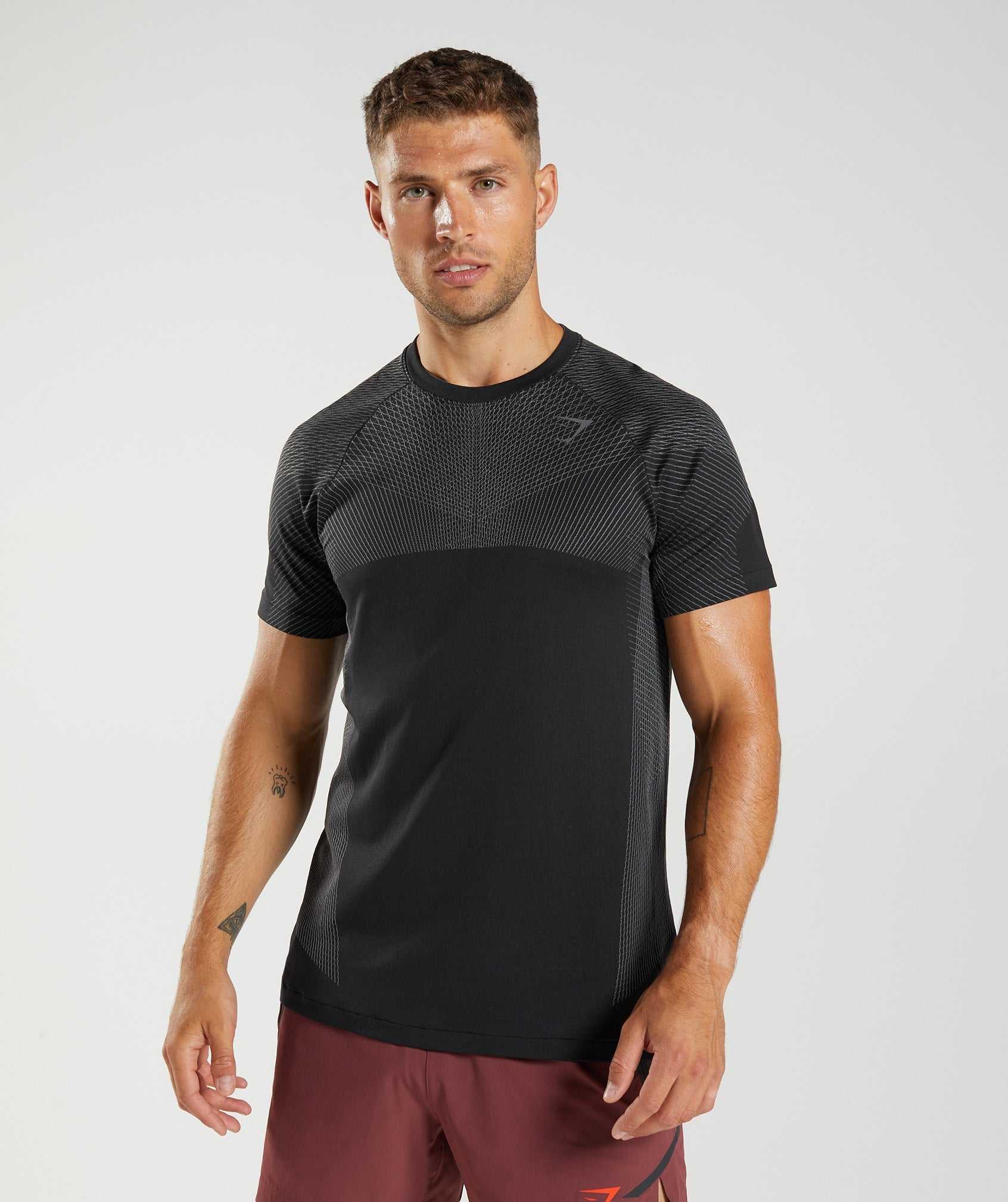 Gymshark Apex Seamless T-shirts Zwart Grijs | YNOK82943