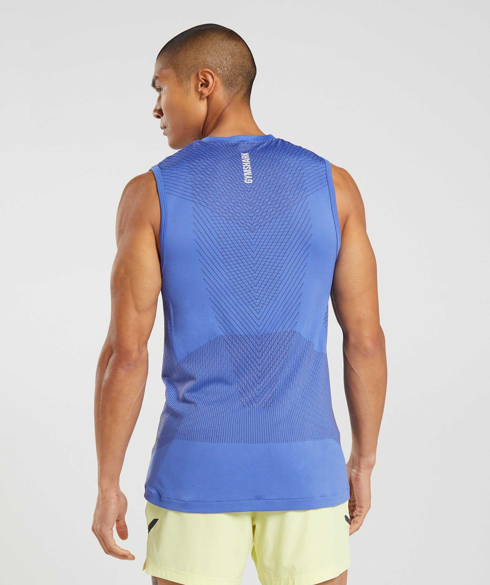 Gymshark Apex Seamless Tanktop Blauw Zwart Grijs | NYIT78051