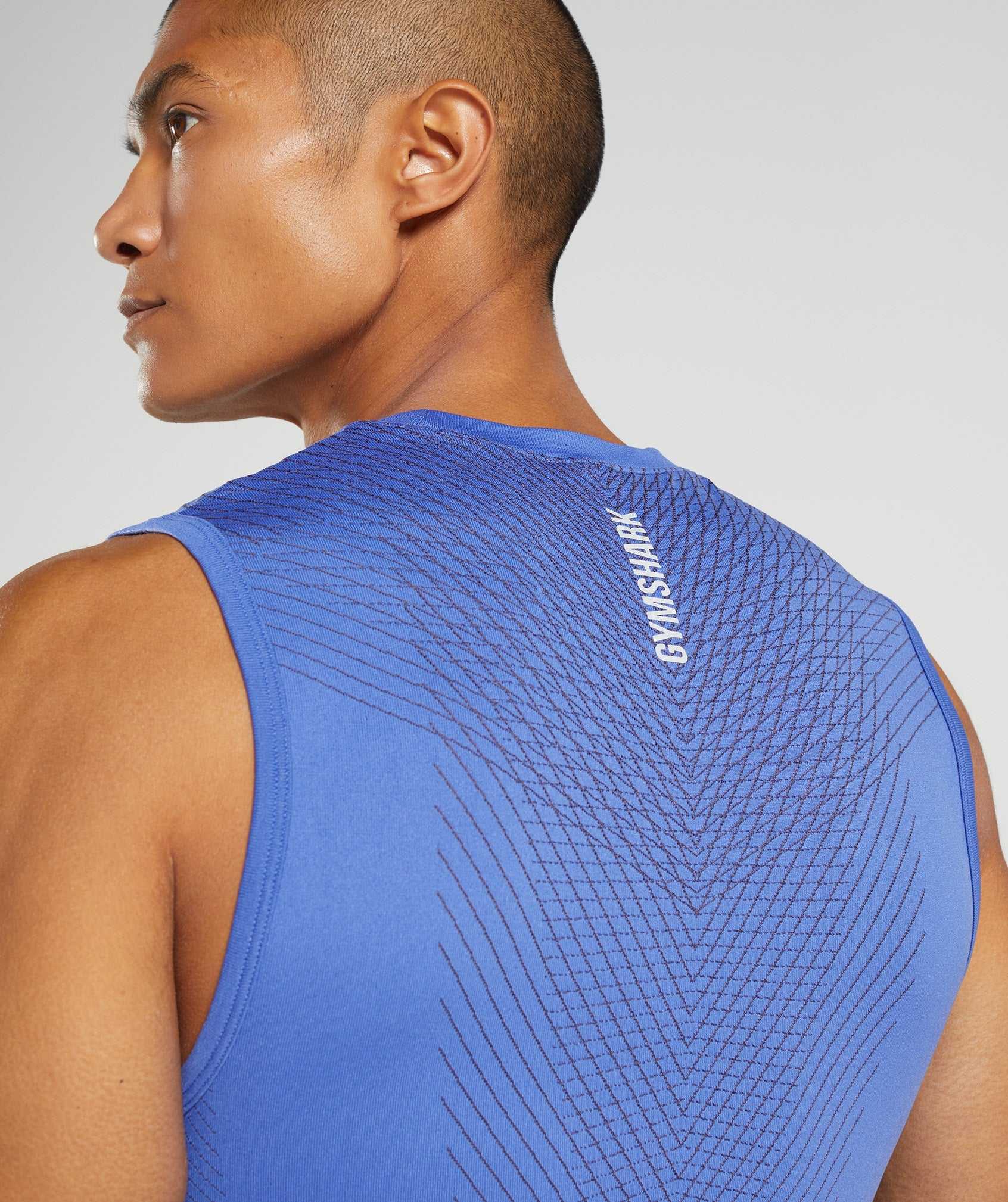 Gymshark Apex Seamless Tanktop Blauw Zwart Grijs | NYIT78051