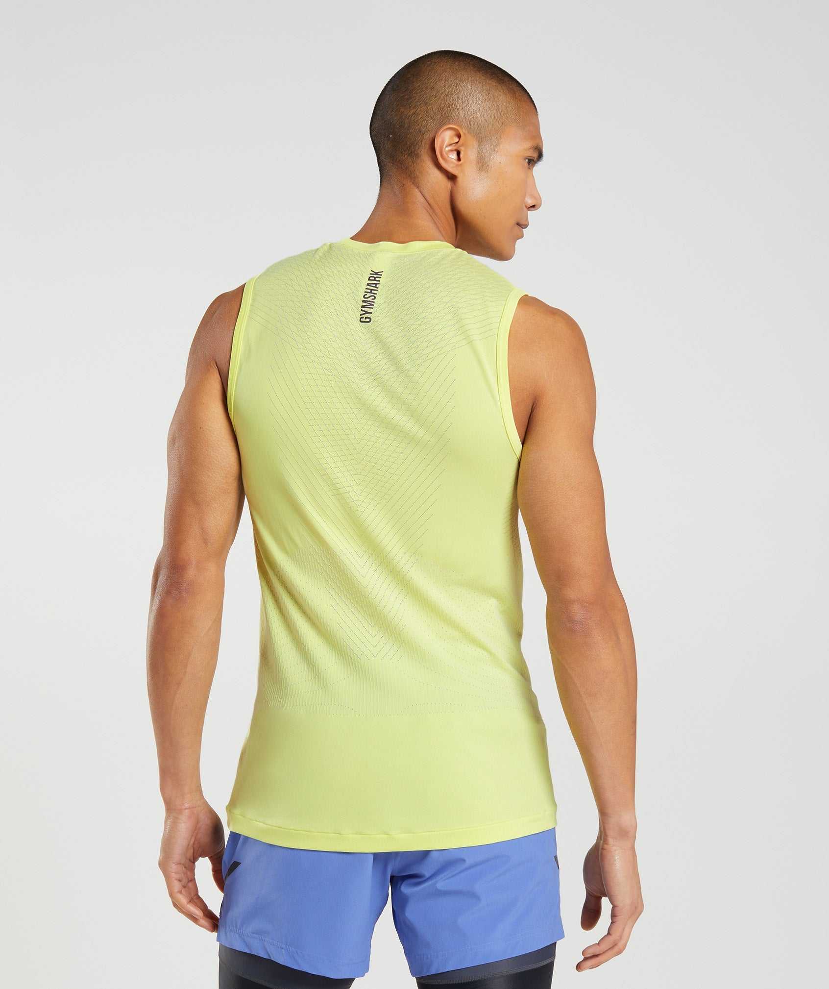 Gymshark Apex Seamless Tanktop Groen Wit | FPLK79428