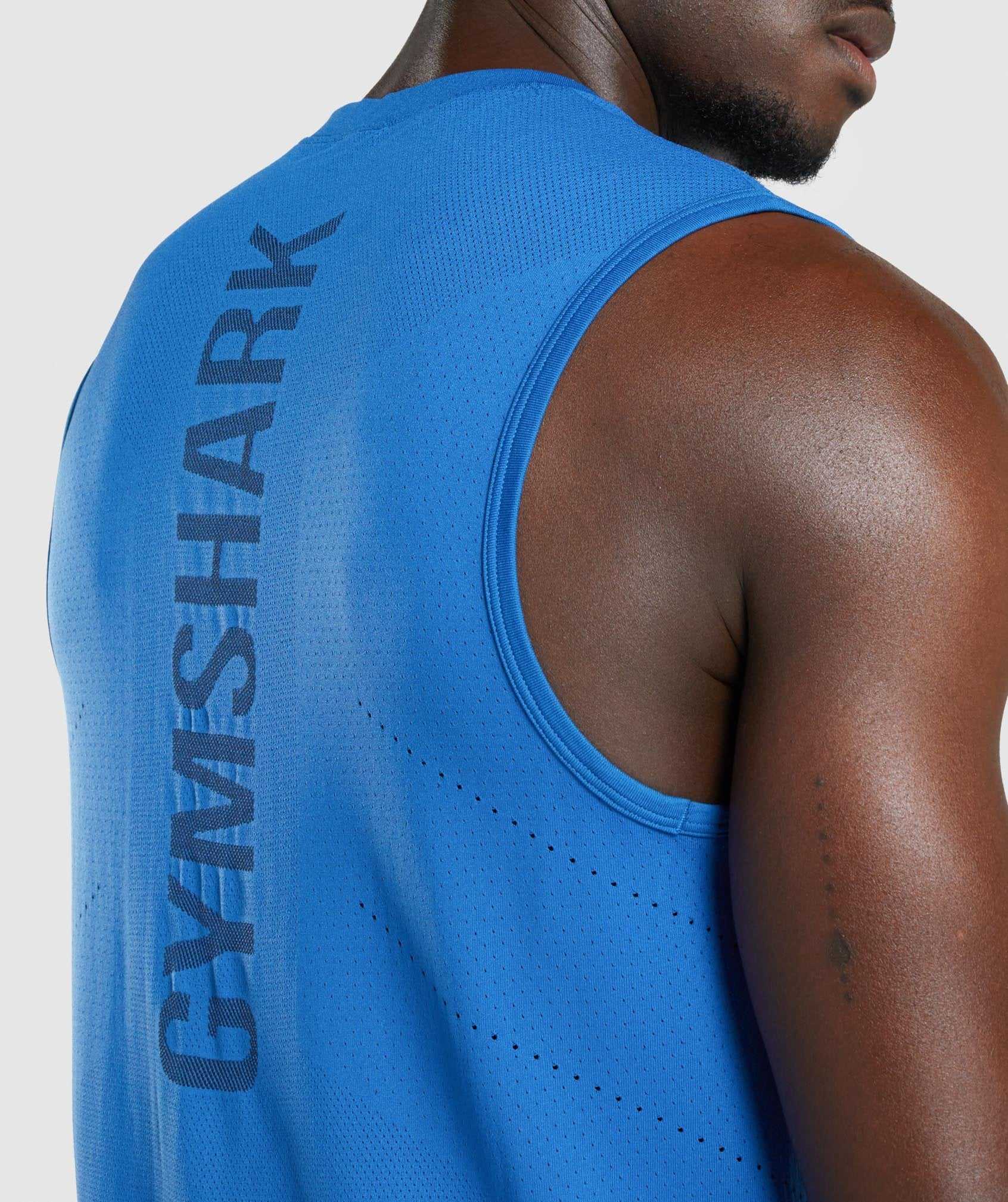 Gymshark Apex Tanktop Blauw | QHRB17026