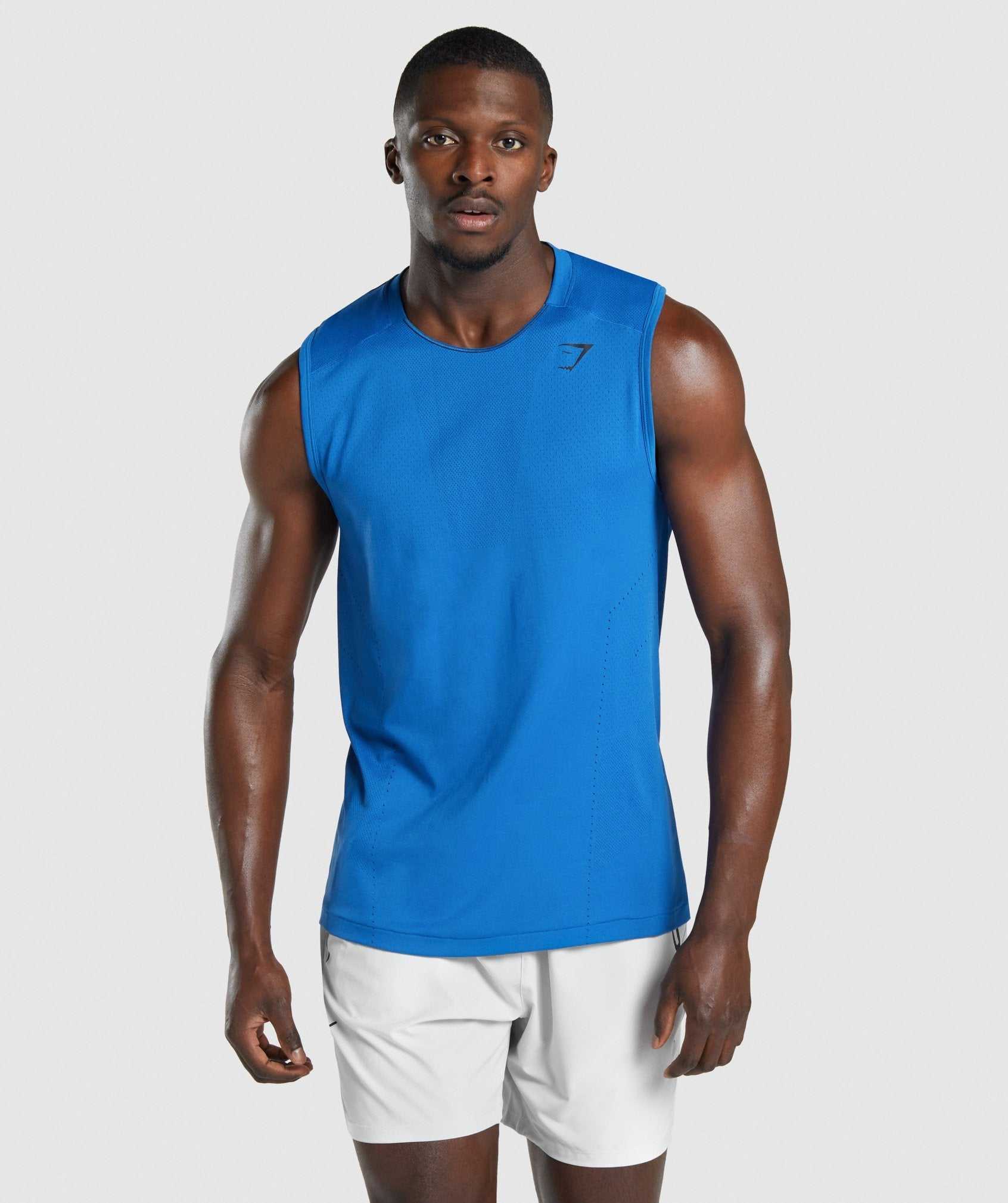 Gymshark Apex Tanktop Blauw | QHRB17026