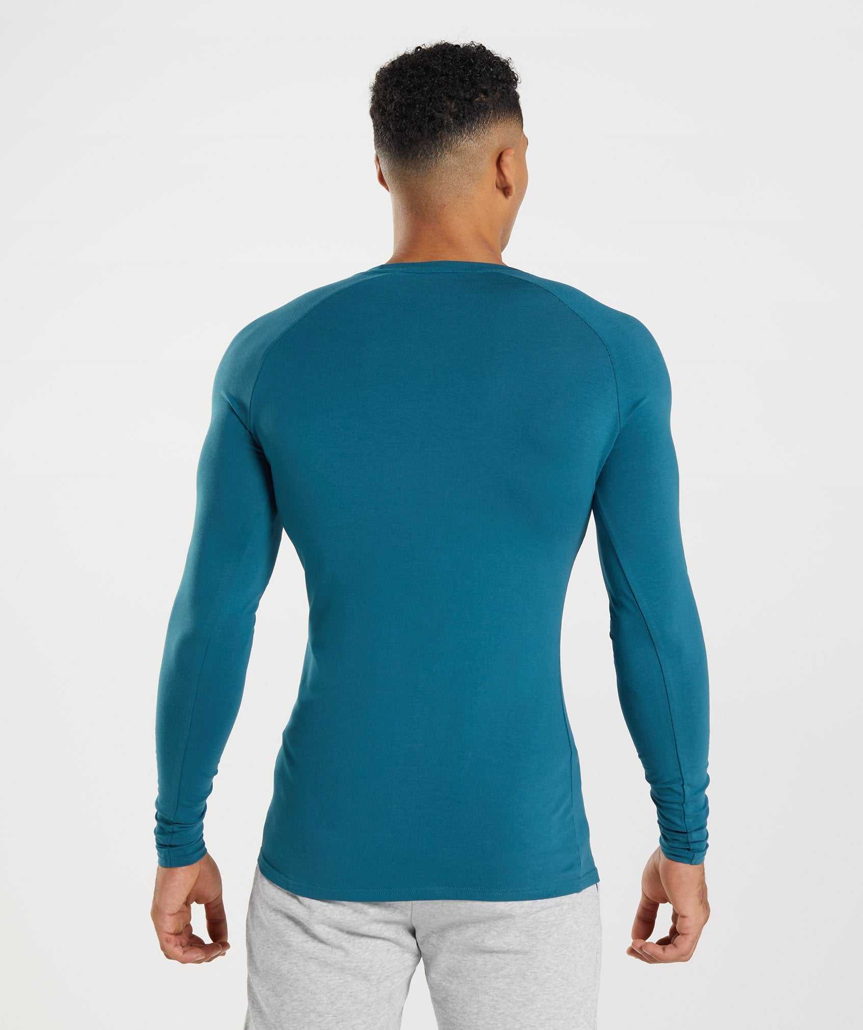 Gymshark Apollo Long Sleeve T-shirts Blauw | RKAV51640