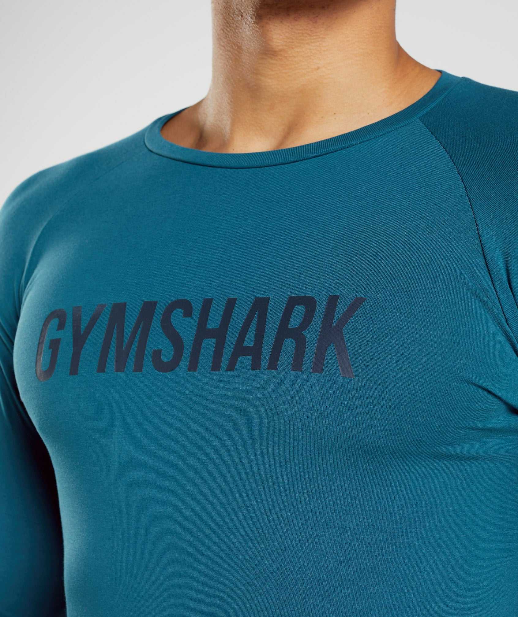 Gymshark Apollo Long Sleeve T-shirts Blauw | RKAV51640