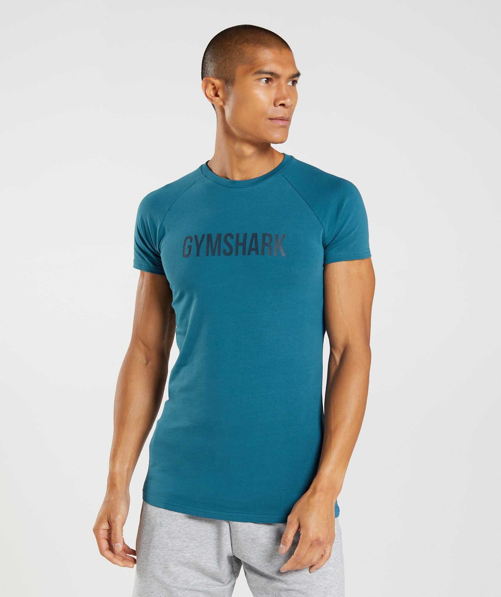 Gymshark Apollo T-shirts Blauw | ALMN93678