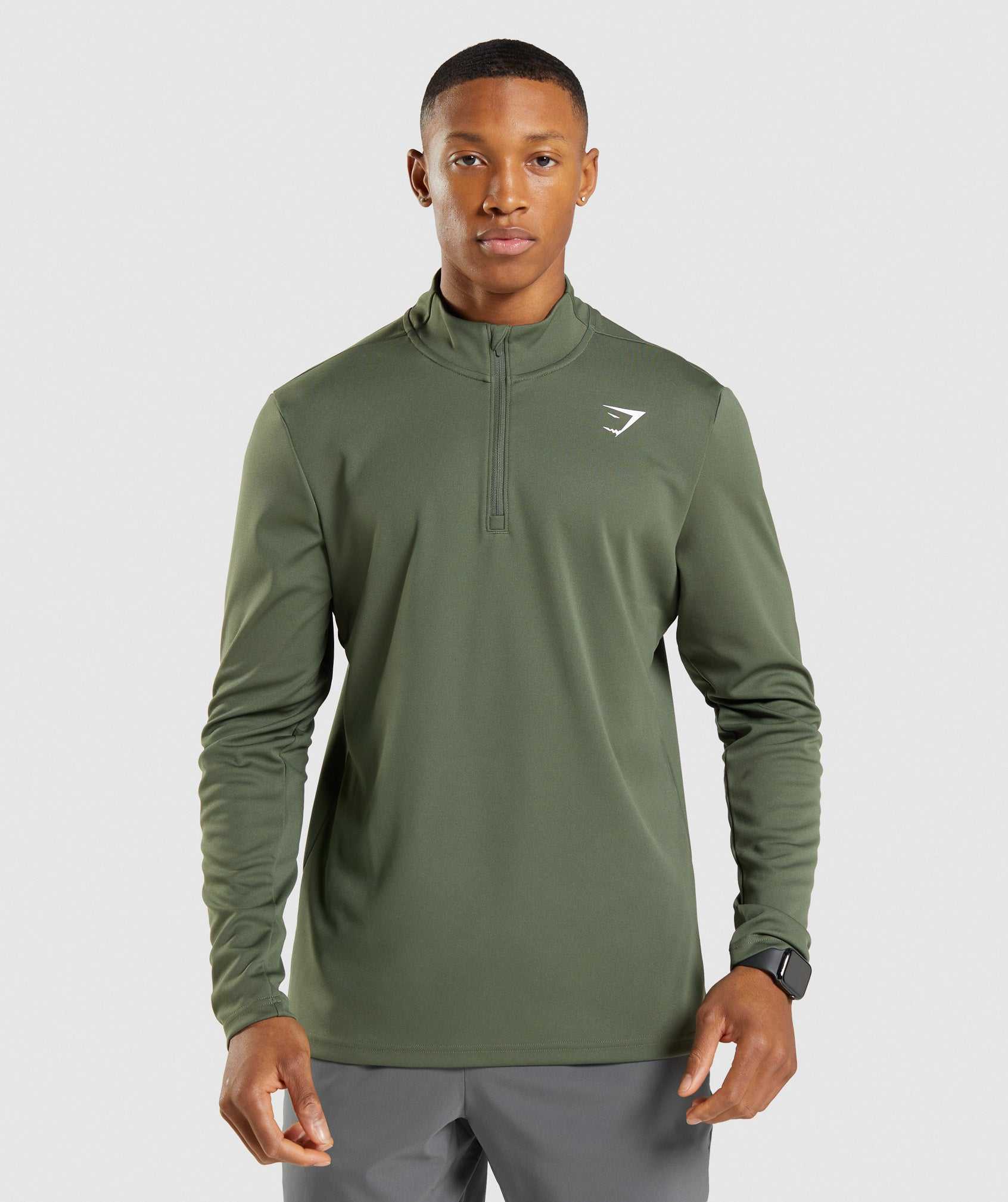 Gymshark Arrival 1/4 Zip Pullover Olijfgroen | ZQJY67315