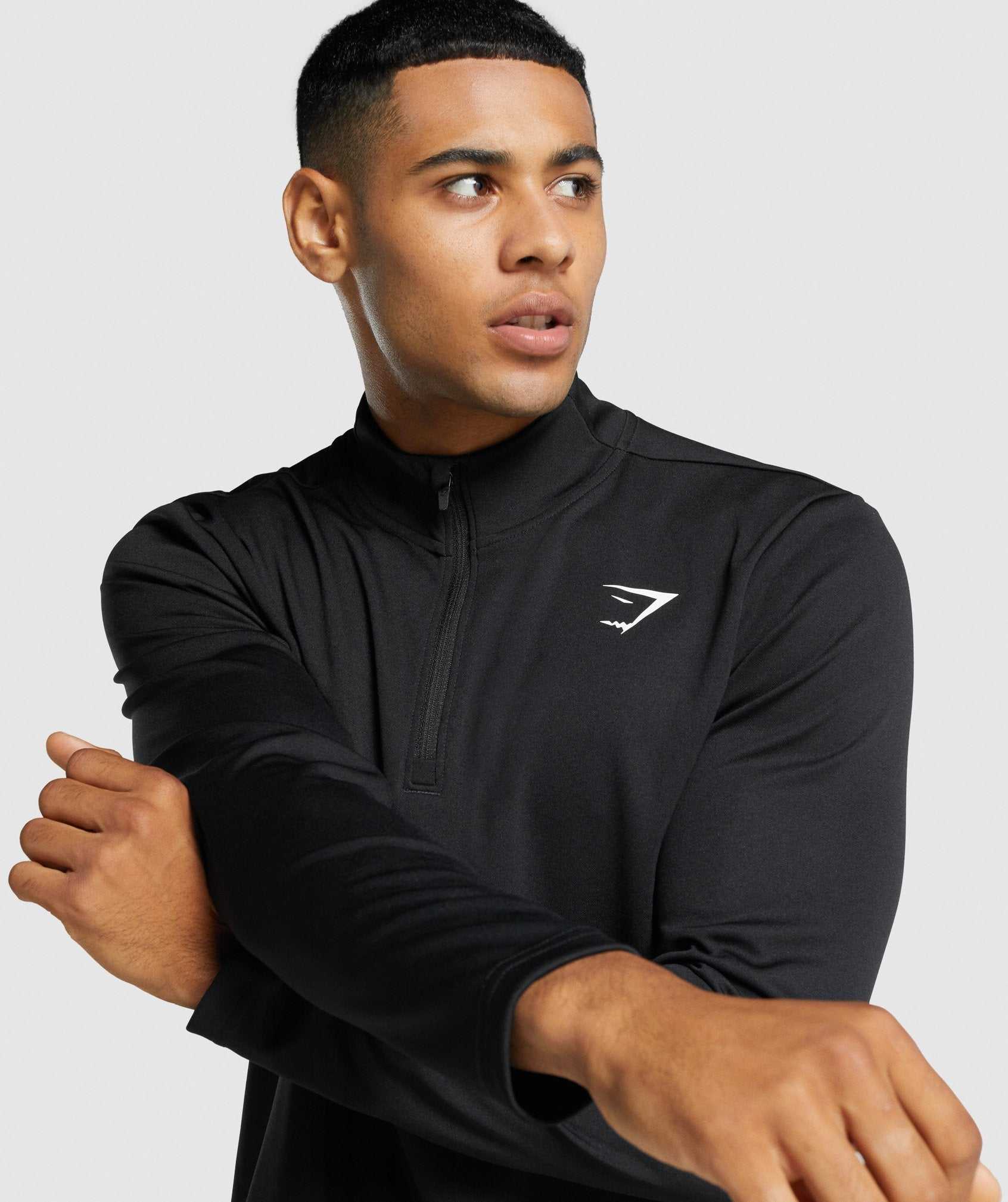 Gymshark Arrival 1/4 Zip Pullover Zwart | DQOJ14635