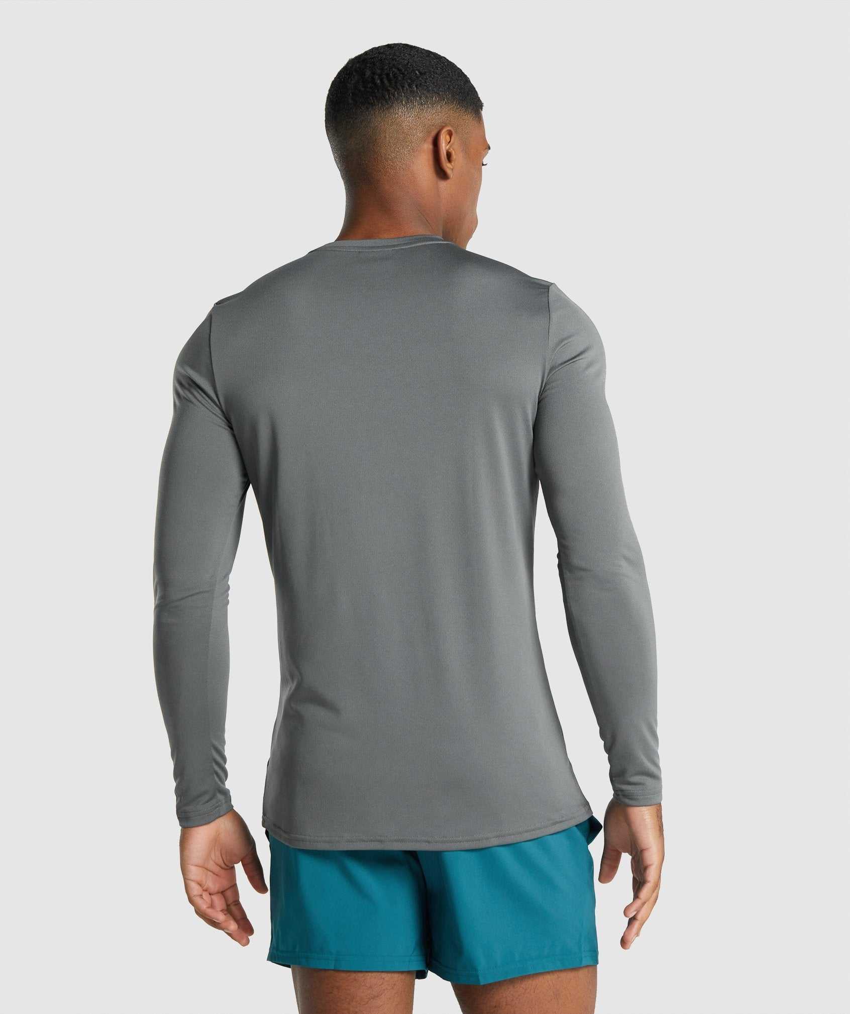 Gymshark Arrival Long Sleeve Grafische T-shirts Grijs | CQIG18693