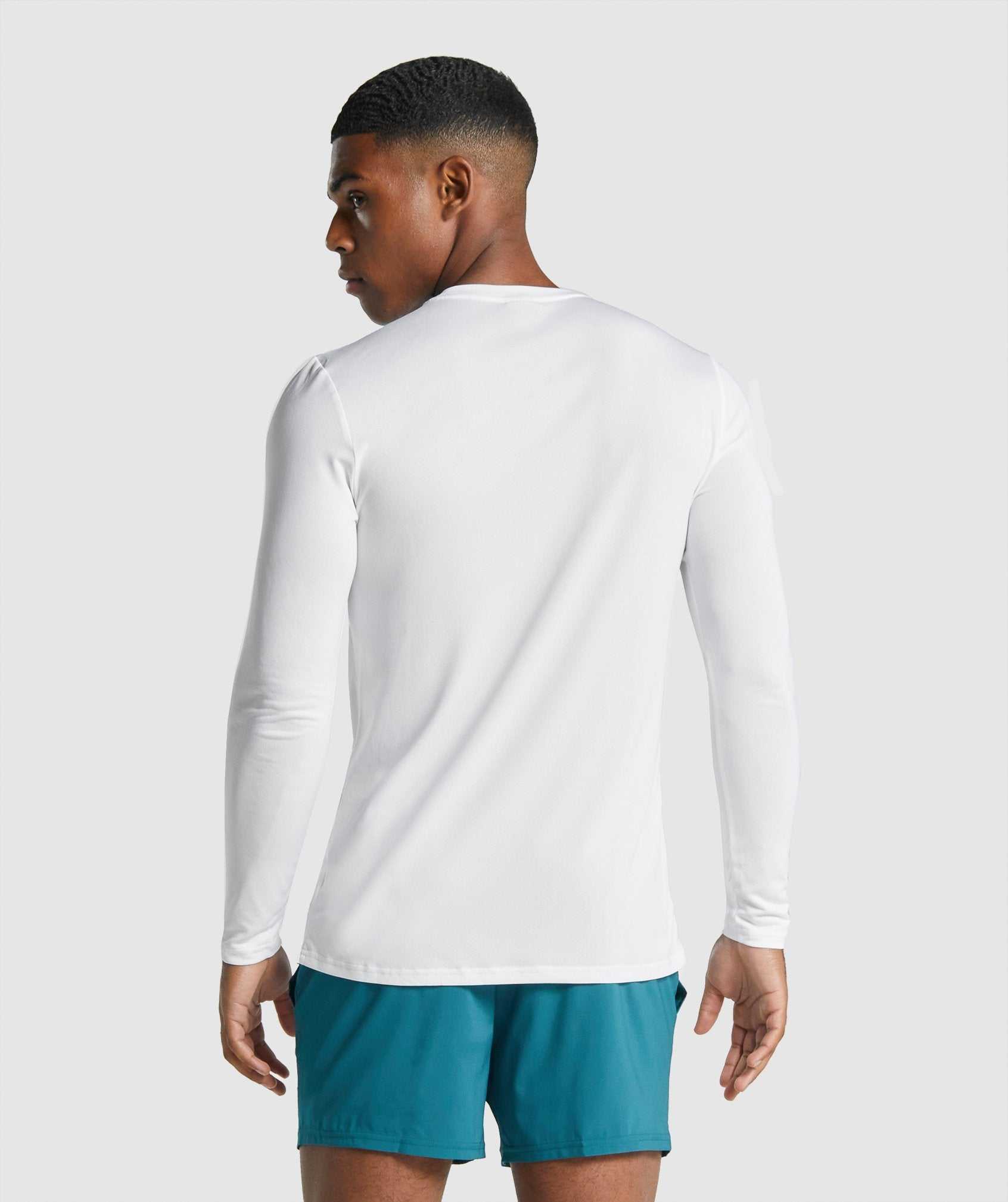 Gymshark Arrival Long Sleeve Grafische T-shirts Wit | FAMJ24615