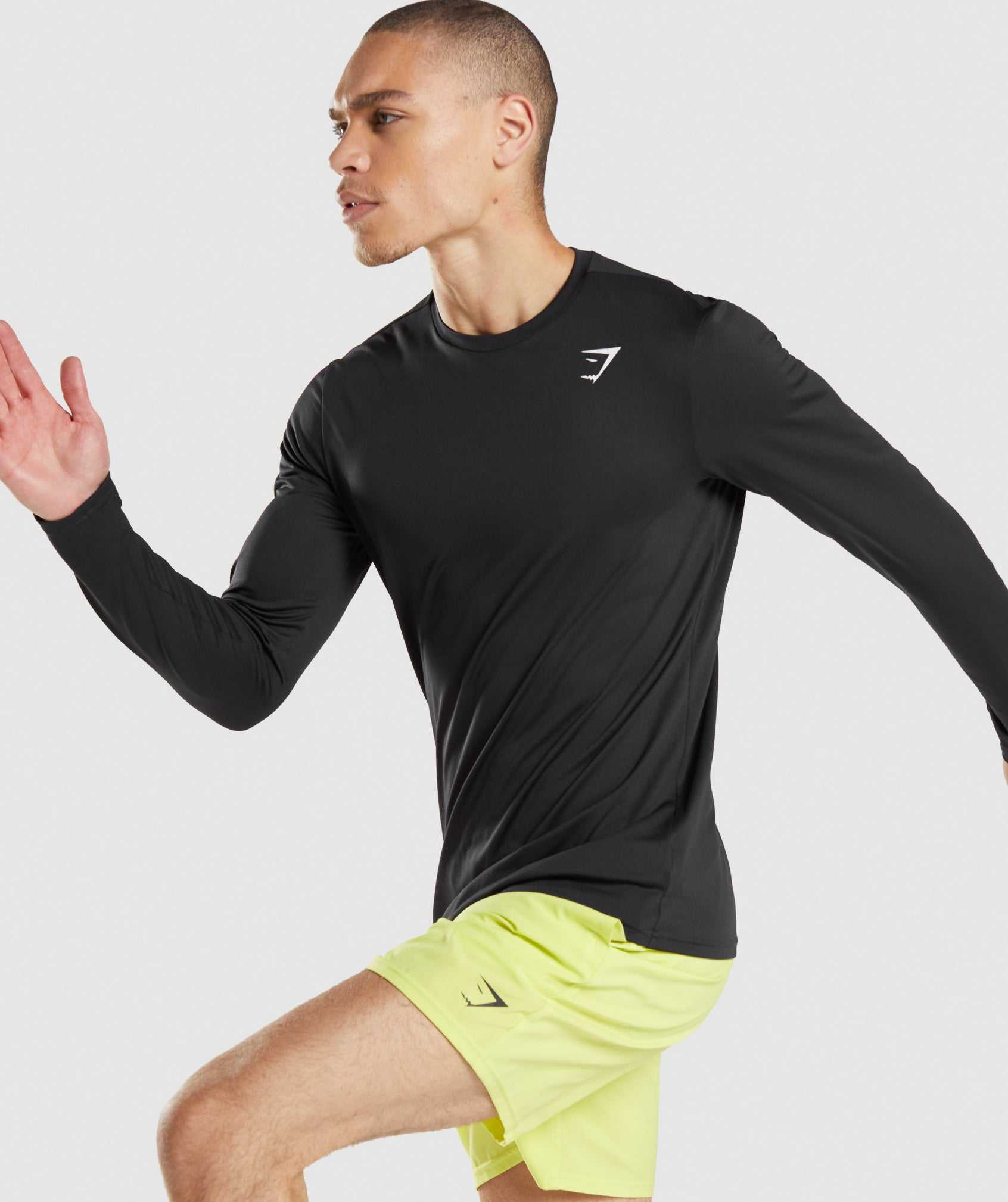 Gymshark Arrival Long Sleeve T-shirts Zwart | AIWU59620