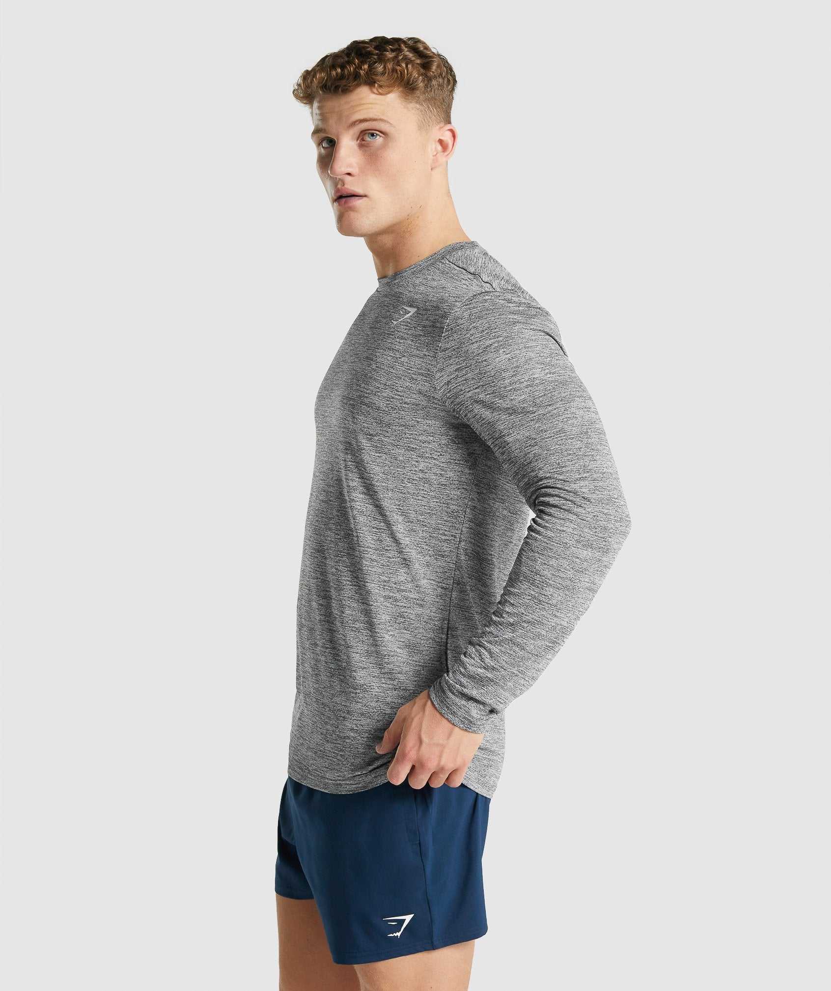 Gymshark Arrival Marl Long Sleeve T-shirts Grijs | LKBP13804