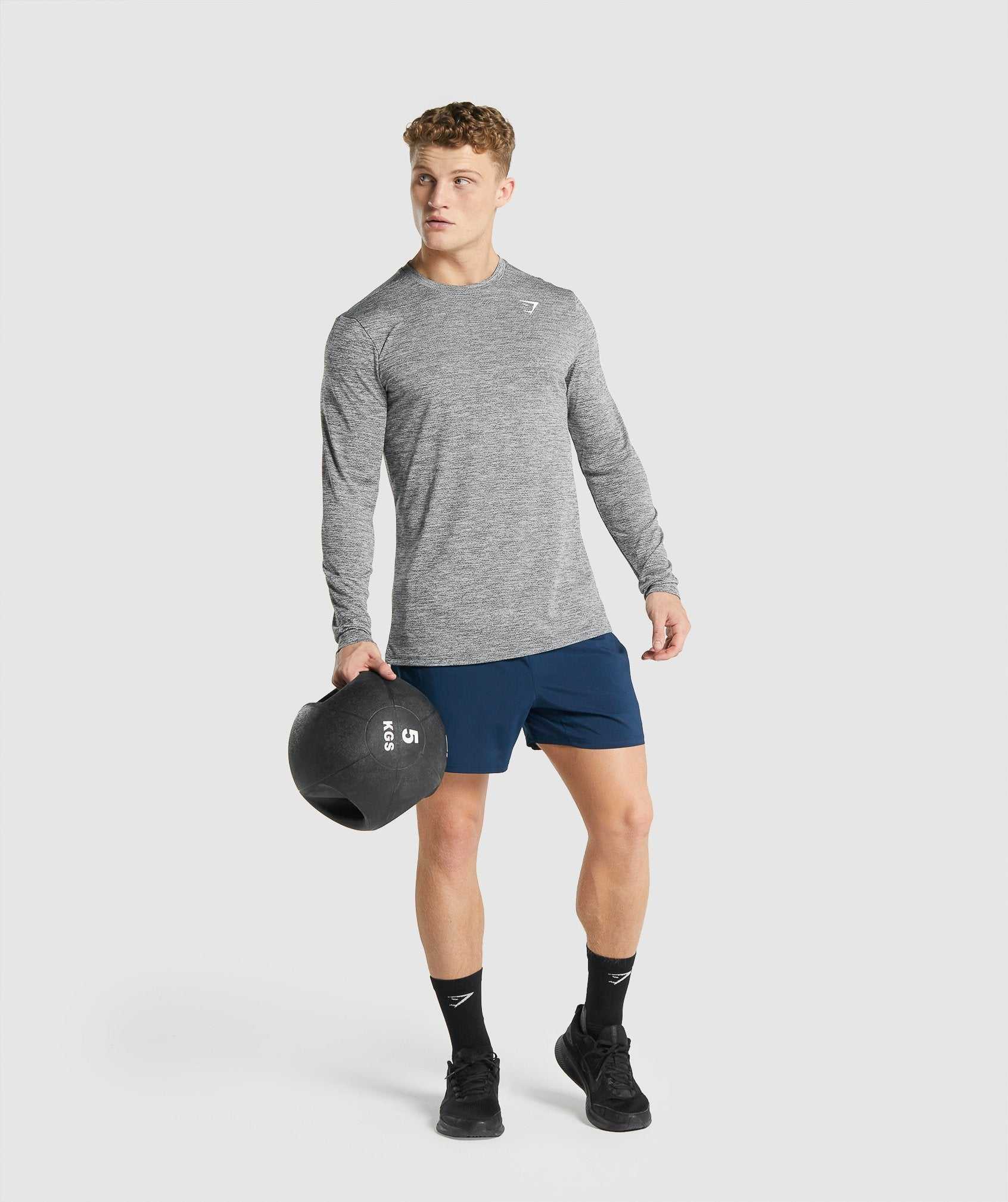 Gymshark Arrival Marl Long Sleeve T-shirts Grijs | LKBP13804