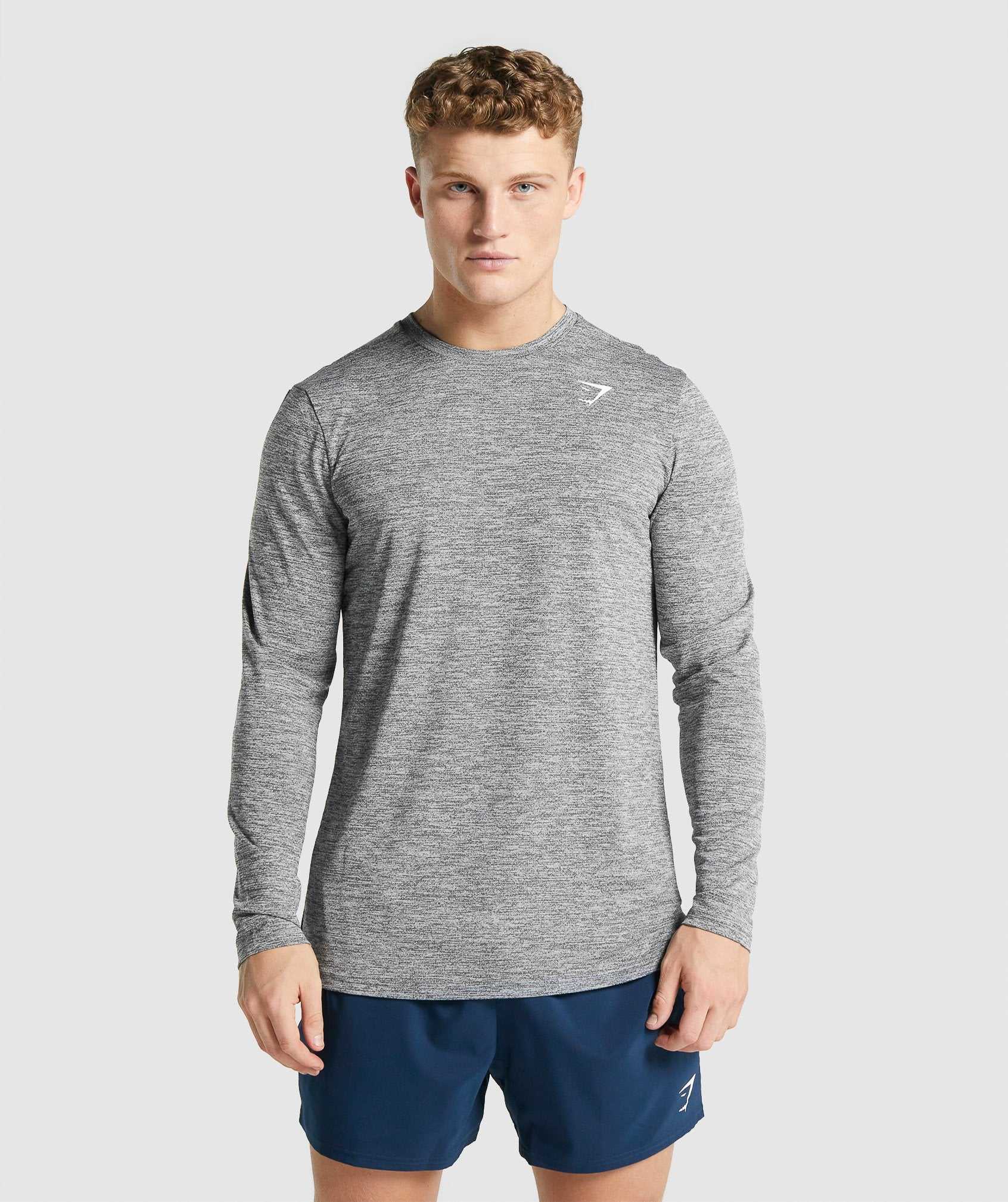 Gymshark Arrival Marl Long Sleeve T-shirts Grijs | LKBP13804