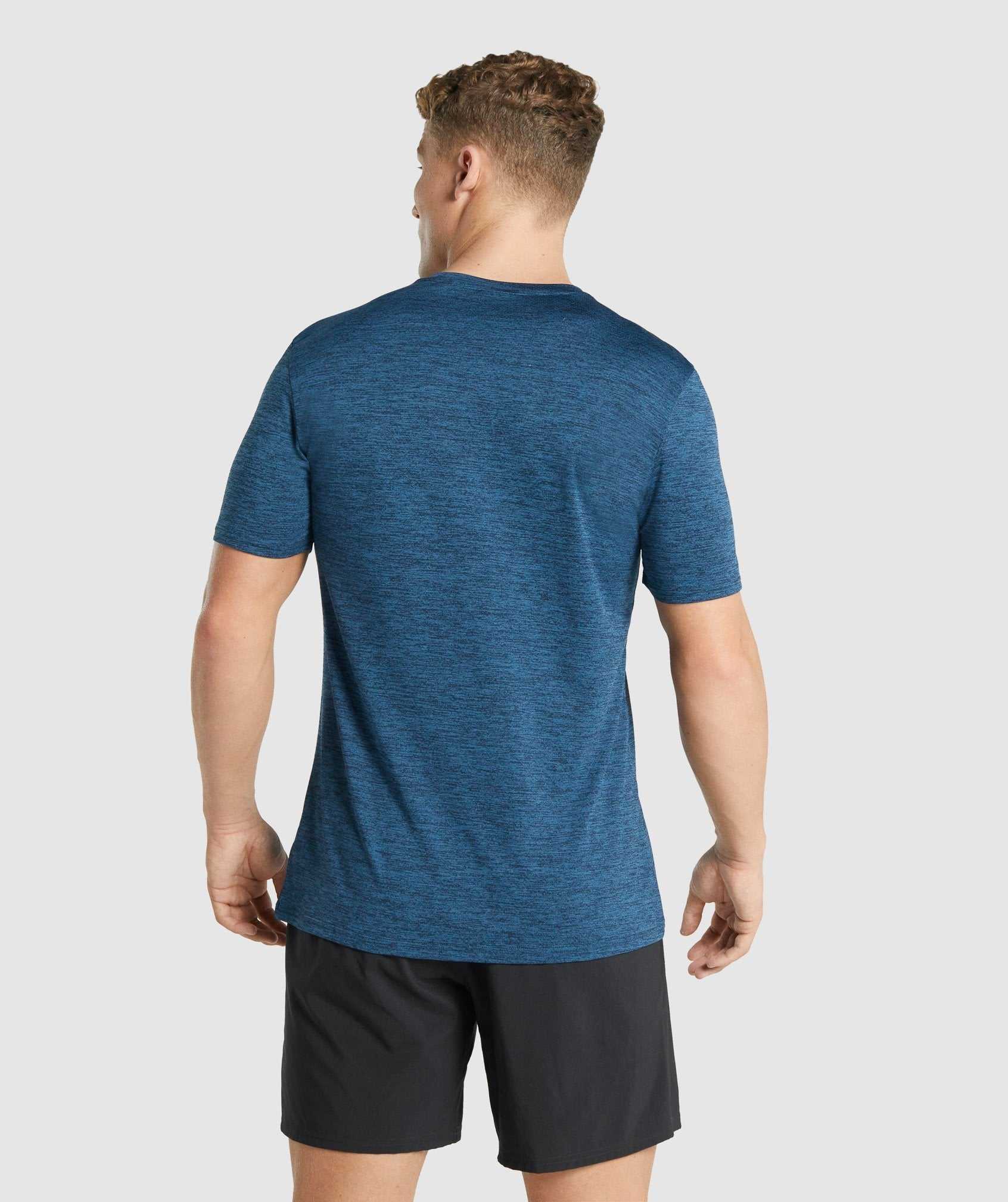 Gymshark Arrival Marl T-shirts Donkerblauw | AIDN58132