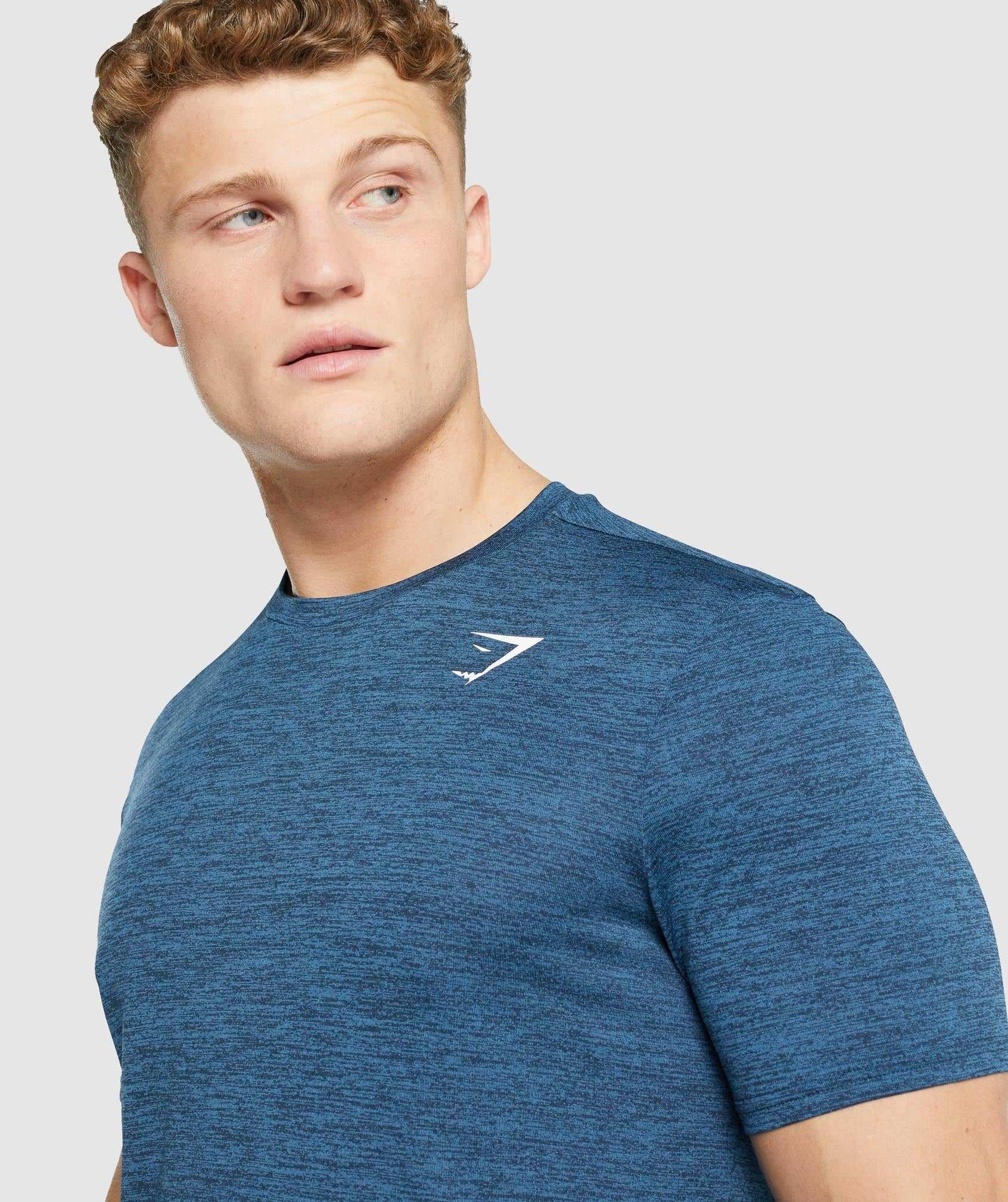 Gymshark Arrival Marl T-shirts Donkerblauw | AIDN58132