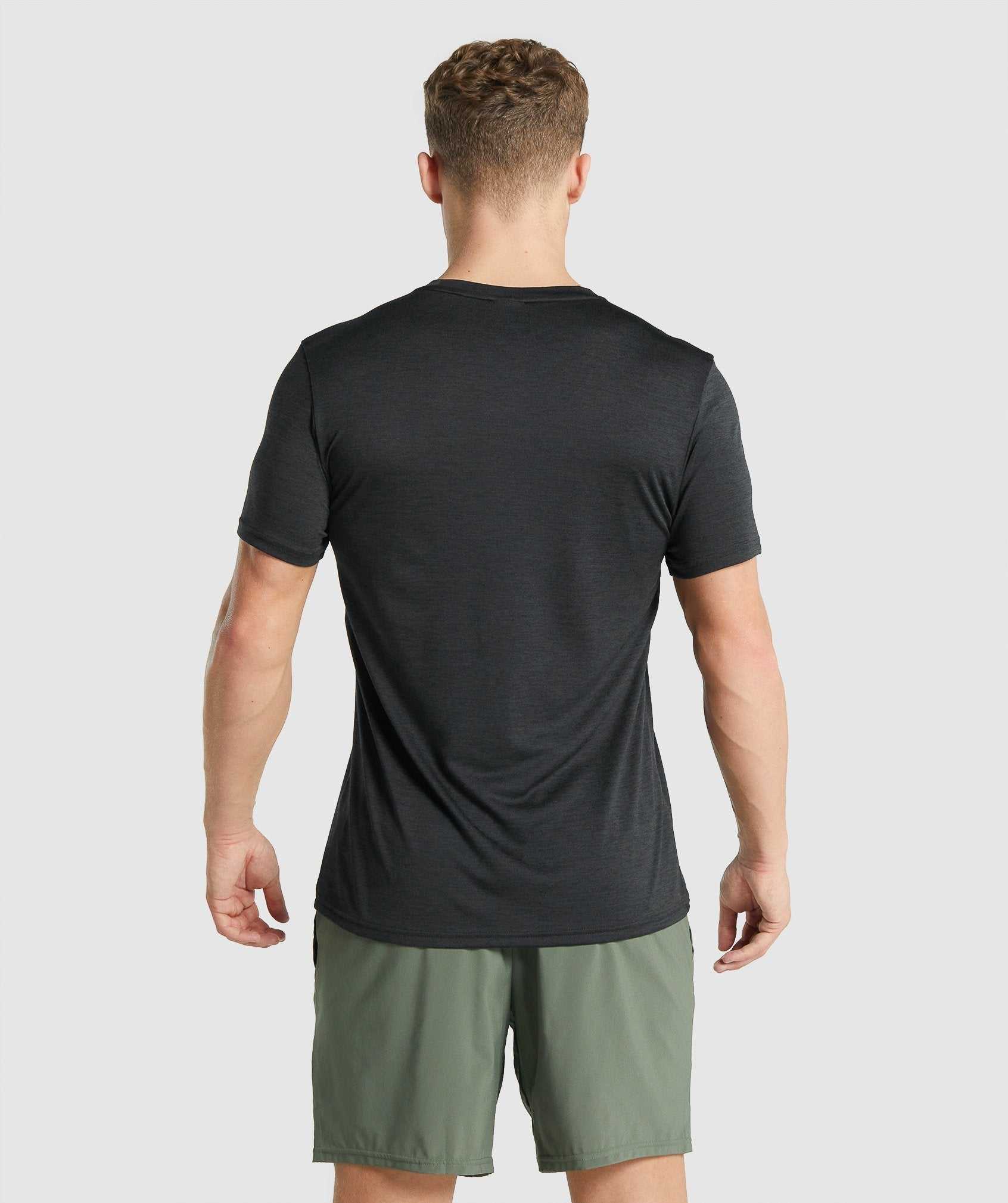 Gymshark Arrival Marl T-shirts Zwart | QDNF51248