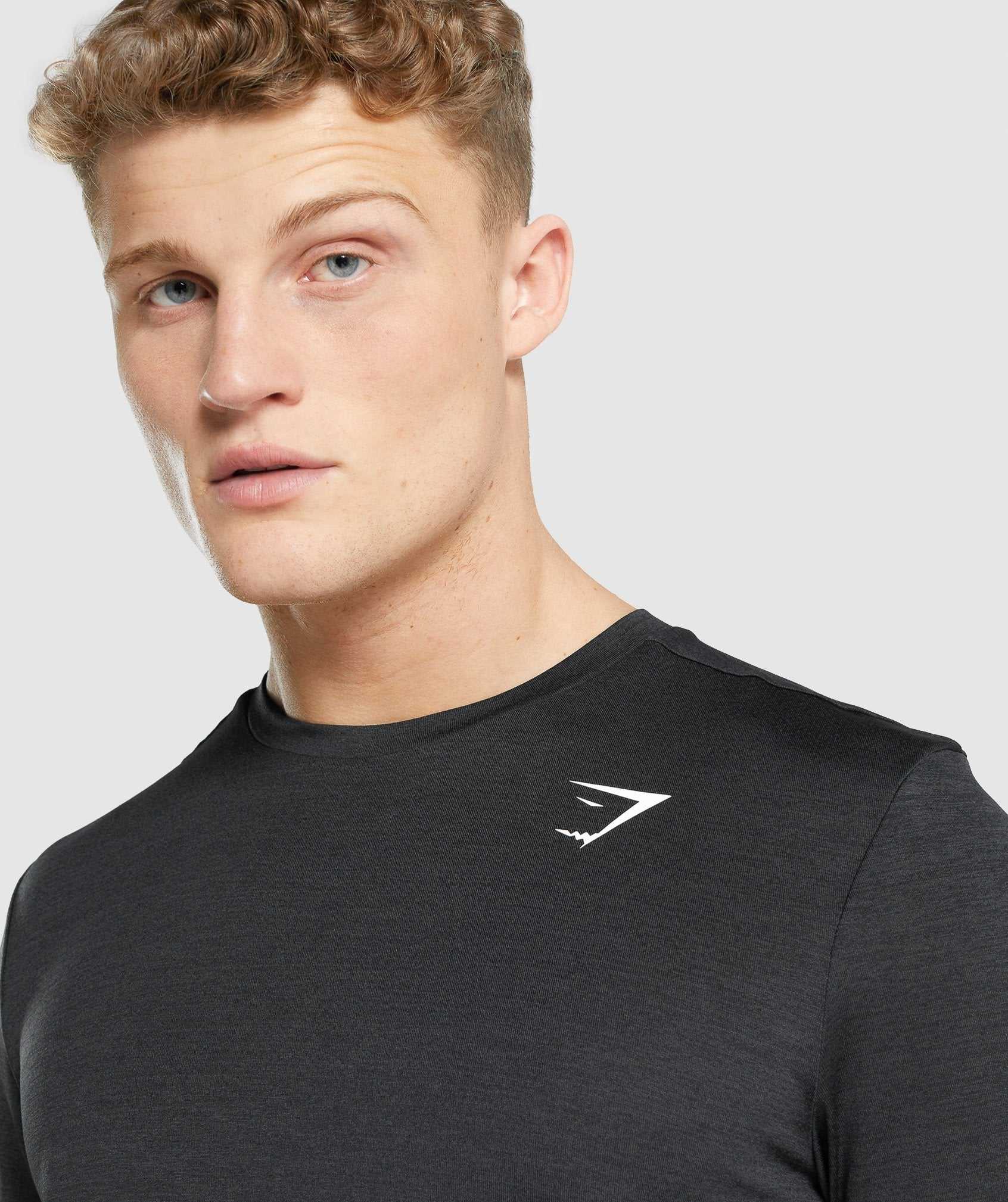 Gymshark Arrival Marl T-shirts Zwart | QDNF51248