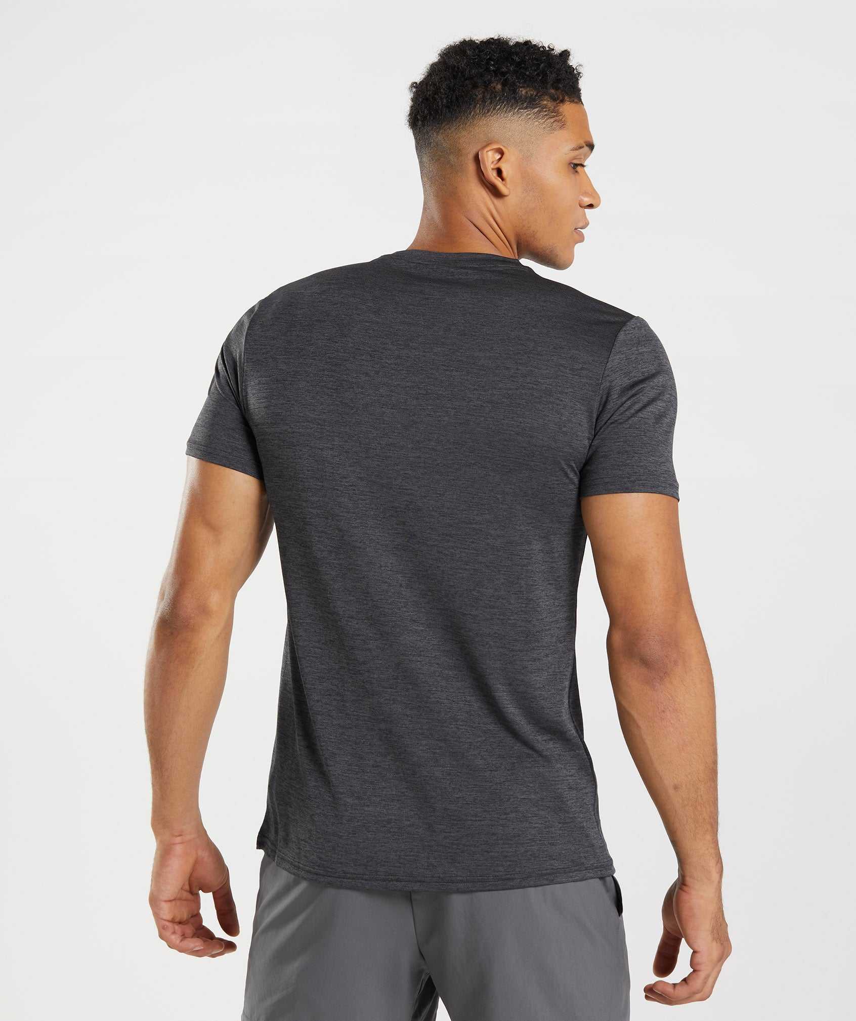 Gymshark Arrival Marl T-shirts Zwart Zwart Grijs | IDZH31407