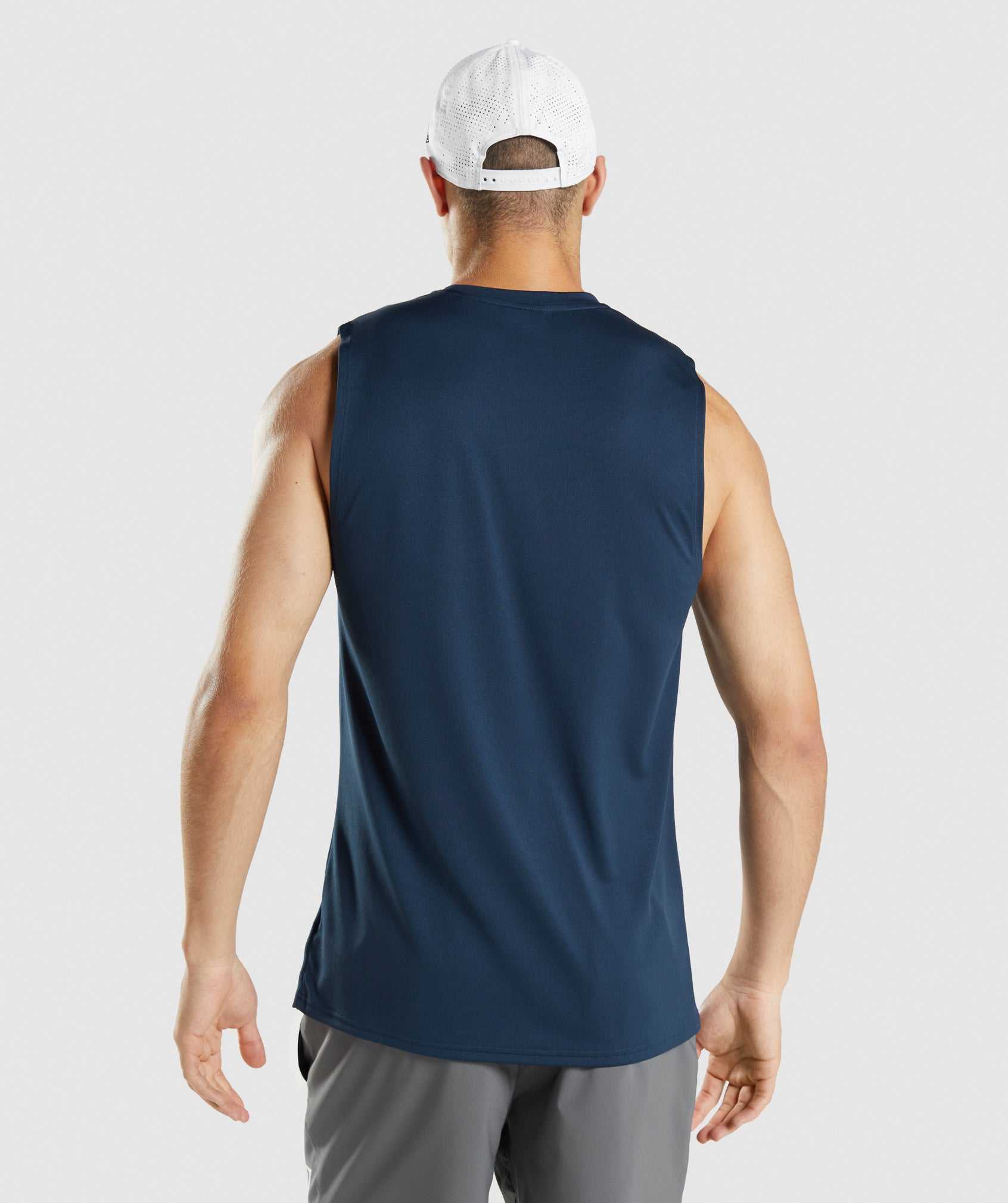 Gymshark Arrival Mouwloos Tanktop Donkerblauw | SBXE18650