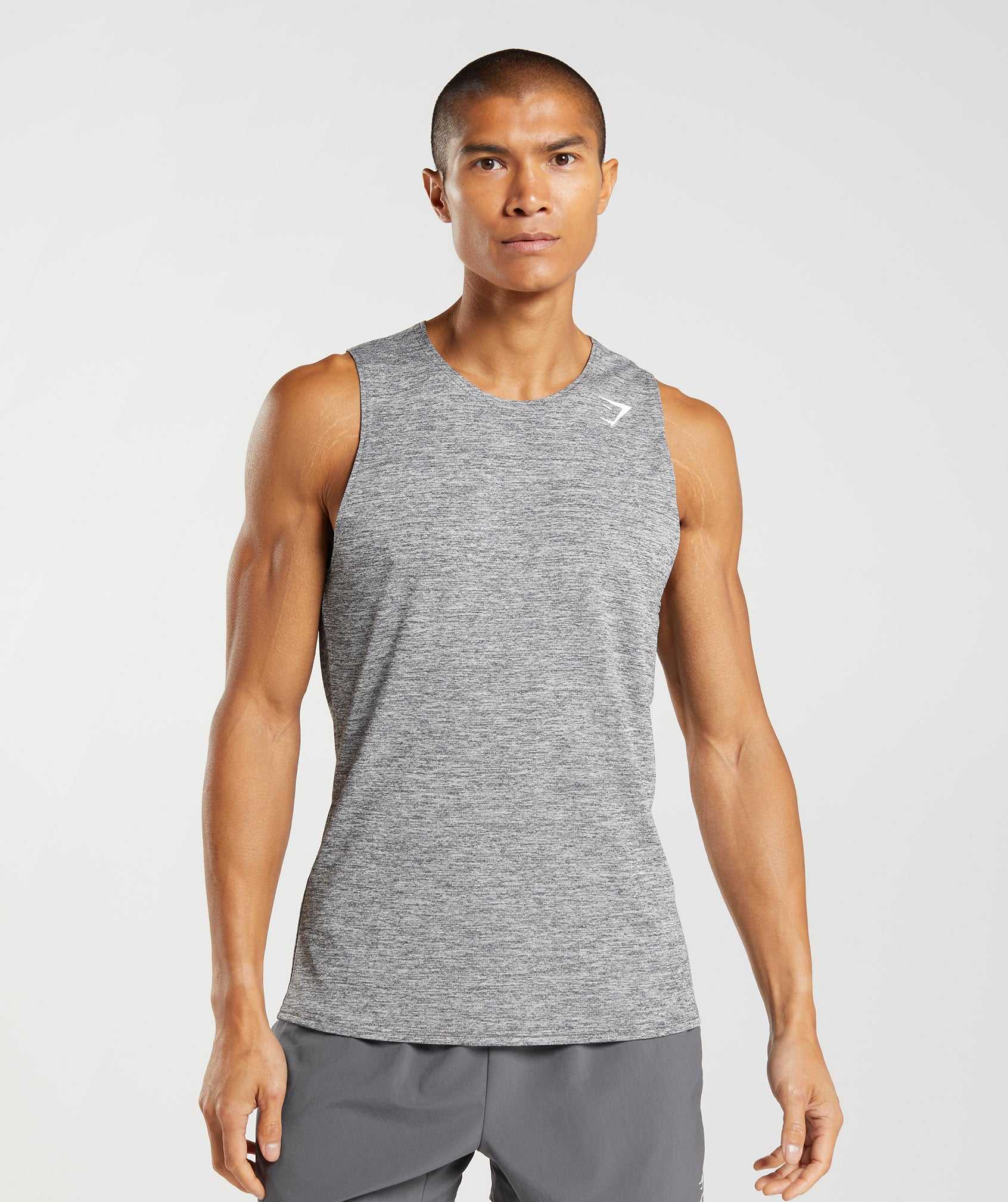 Gymshark Arrival Slim Marl Tanktop Grijs Lichtgrijs | ZRCE20659