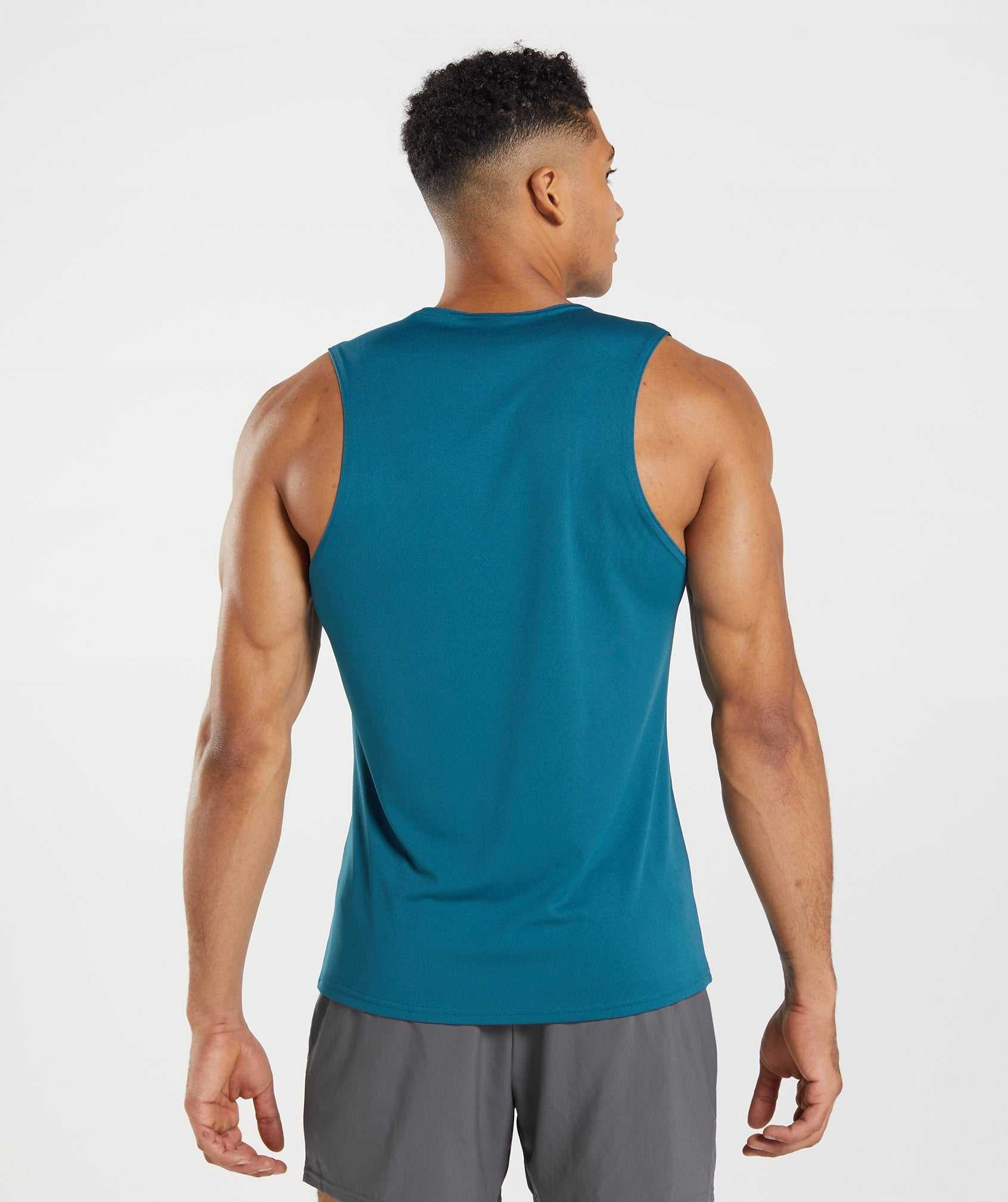 Gymshark Arrival Tanktop Blauw | WUHX48326