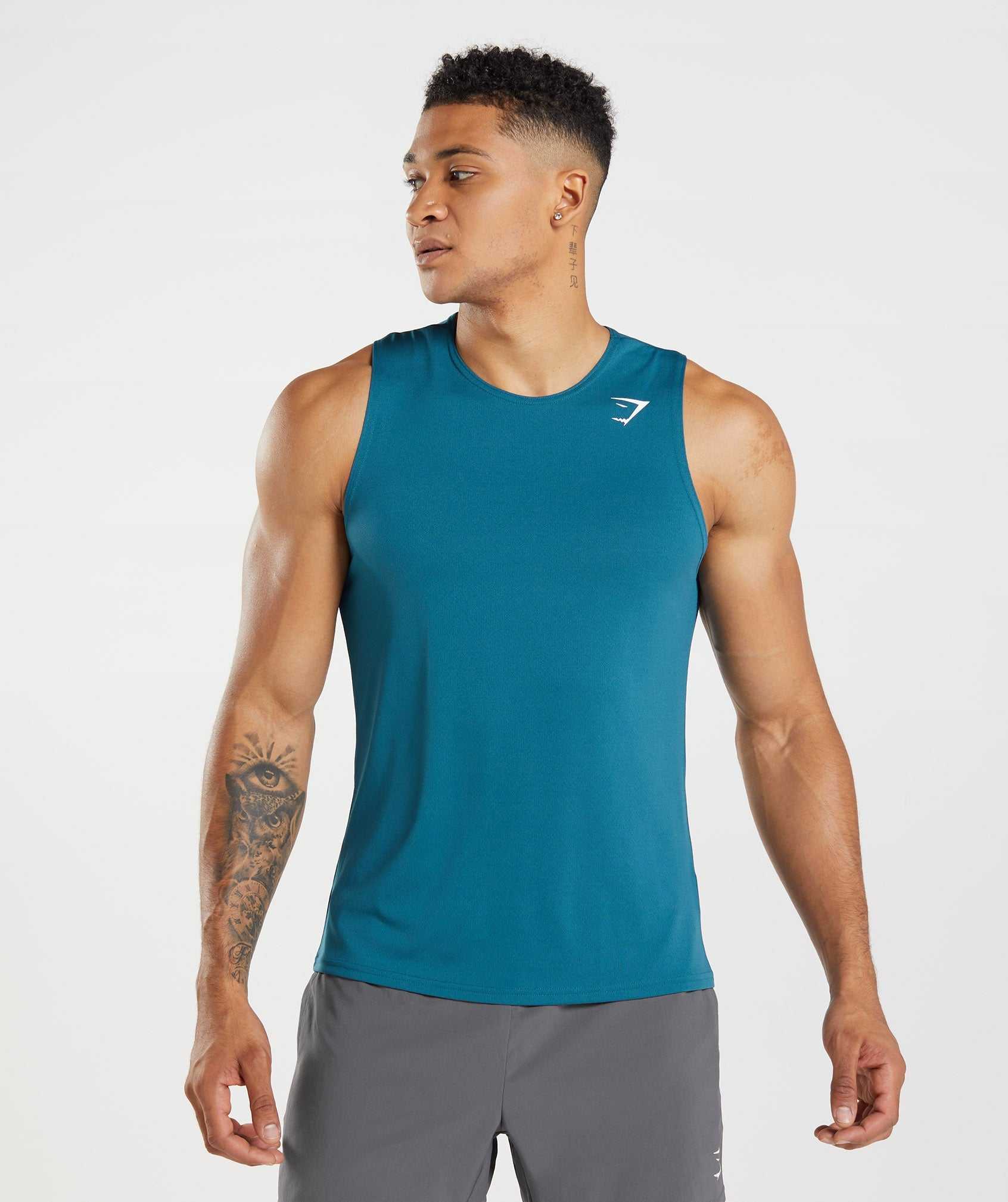 Gymshark Arrival Tanktop Blauw | WUHX48326