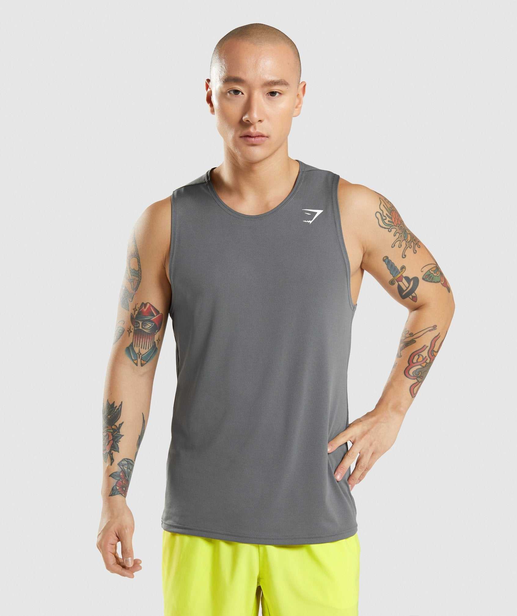 Gymshark Arrival Tanktop Grijs | LBVY60723