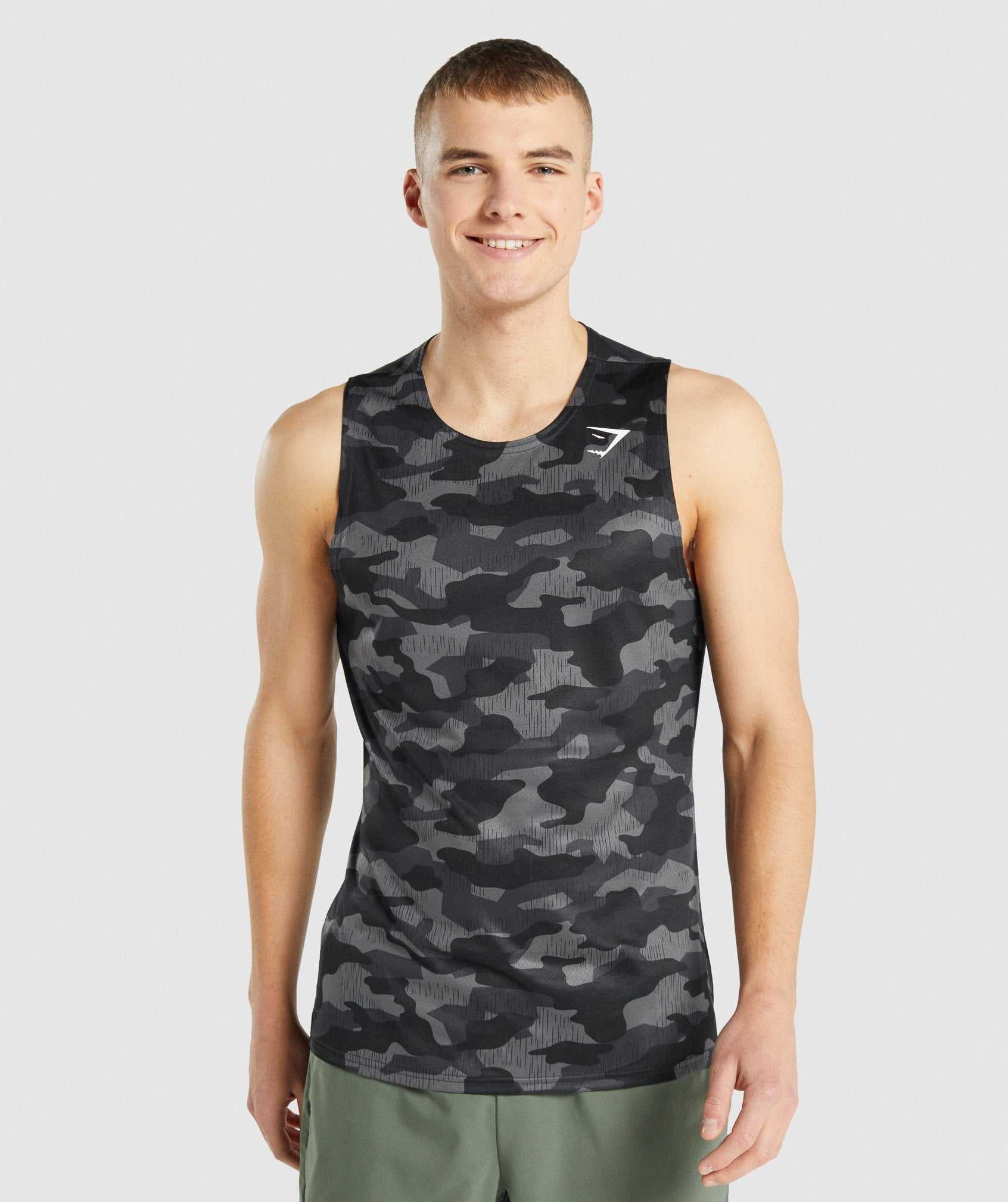 Gymshark Arrival Tanktop Grijs | UYDT19563