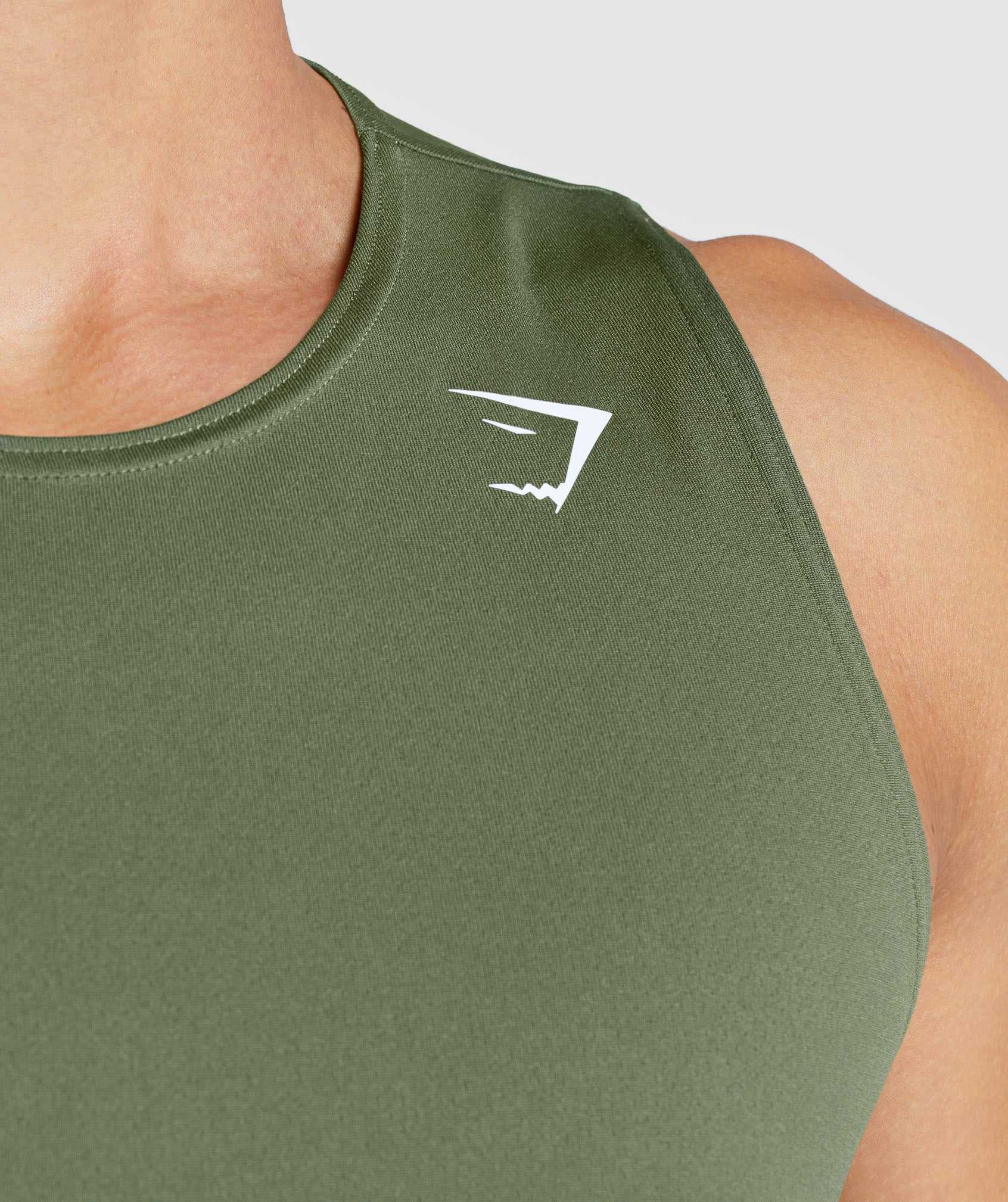 Gymshark Arrival Tanktop Olijfgroen | WUCK23906