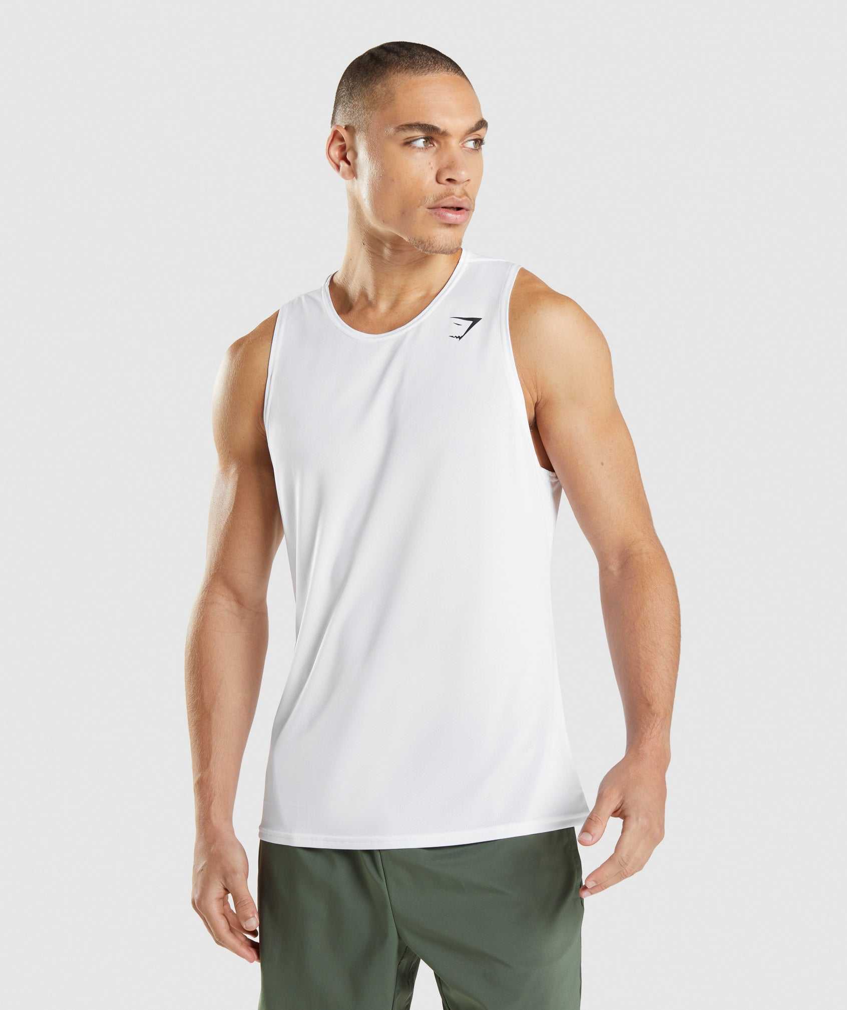 Gymshark Arrival Tanktop Wit | SVQE47890