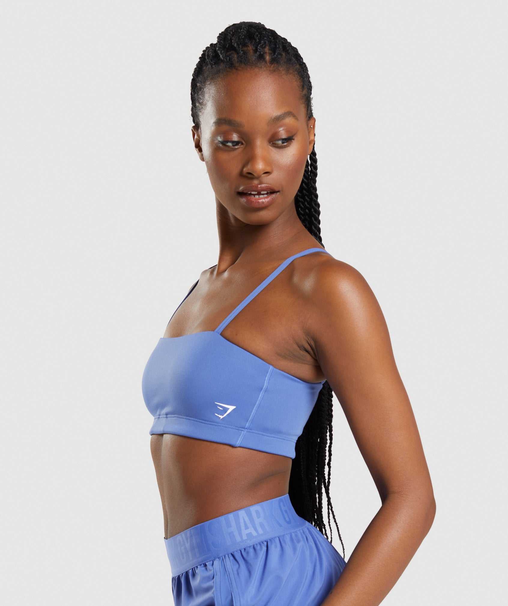 Gymshark Bandeau Sport Bh Blauw | VHJP65123