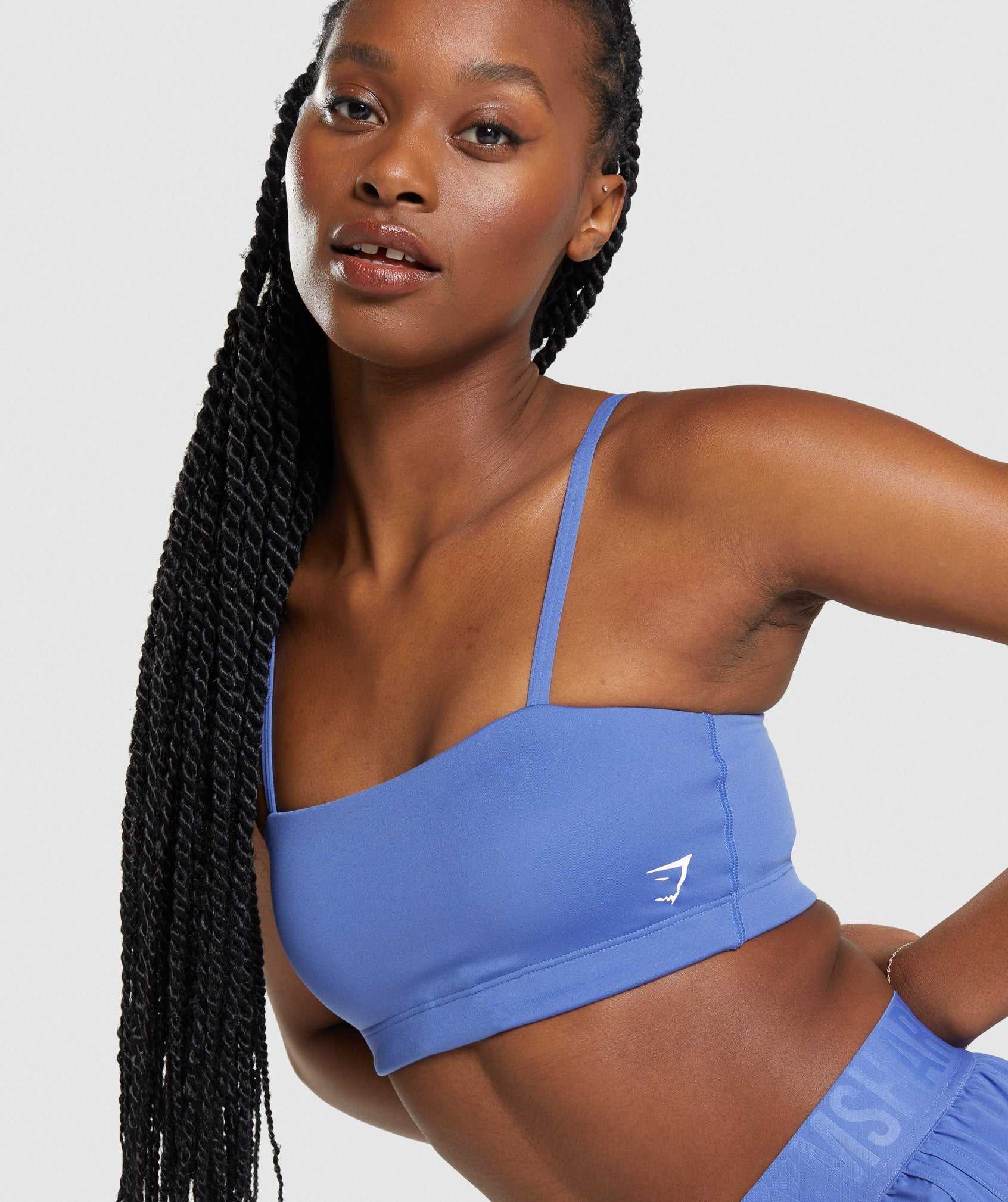 Gymshark Bandeau Sport Bh Blauw | VHJP65123